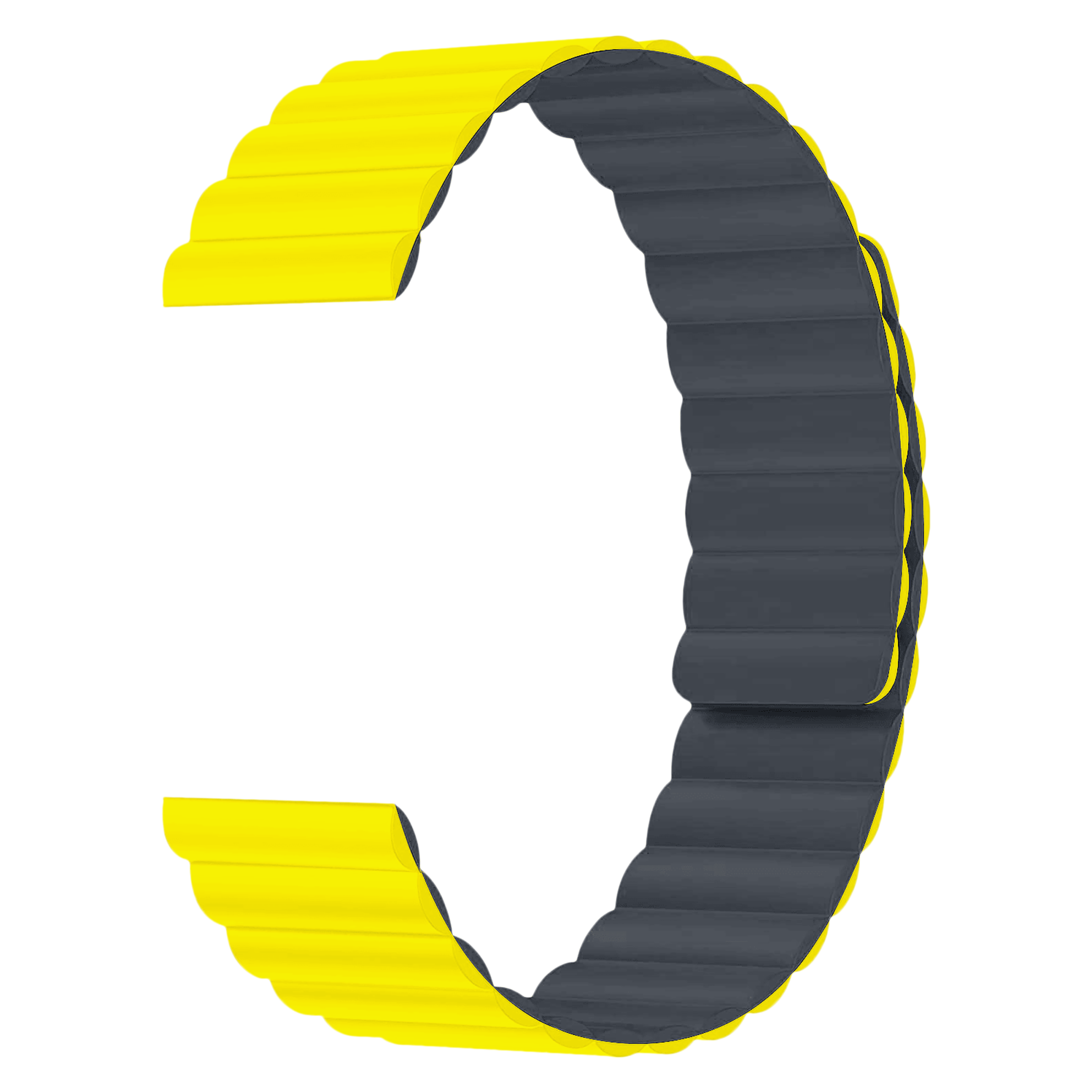 GRIPP Reverser Silicone Magnetic Strap for Apple Watch Ultra 2, Ultra, Watch Series SE, 4, 5, 6, 7, 8, 9 & 10 (44mm / 45mm / 46mm / 49mm) (Perfect Fit, Grey & Yellow)_3