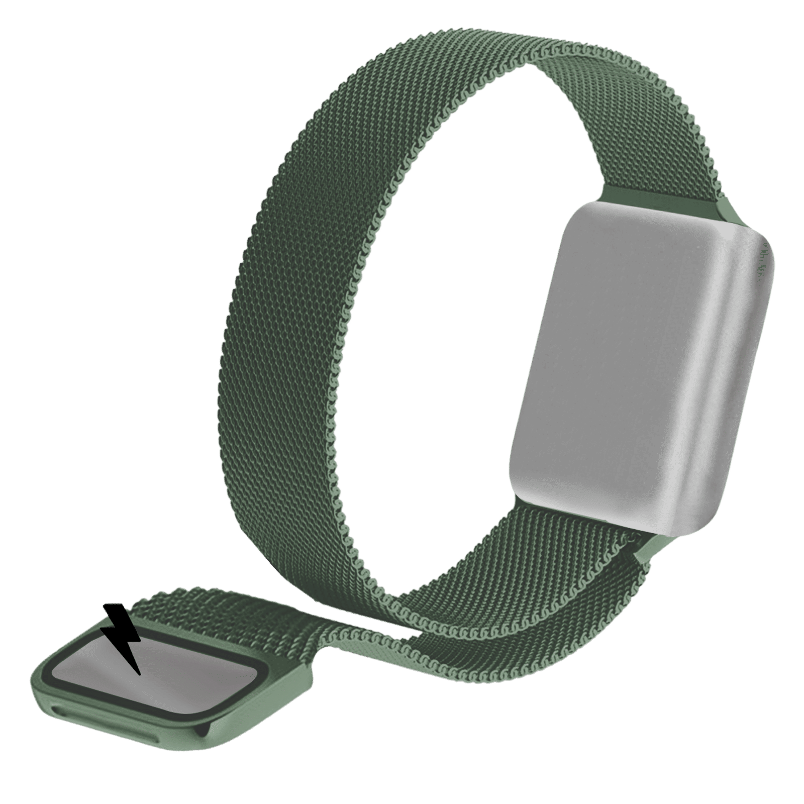 GRIPP Stainless Steel Magnetic Strap for Apple Watch Ultra 2, Watch Ultra, Watch Series SE, 4, 5, 6, 7, 8, 9 & 10 (44mm / 45mm / 46mm / 49mm) (Lightweight, Green)_7