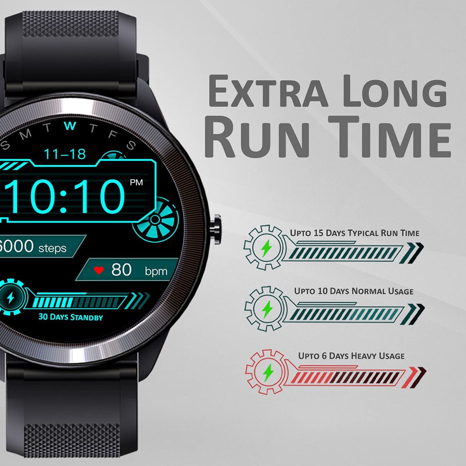 maxima Max Pro X4 Smartwatch with Activity Tracker (33.02mm IPS TFT Display, IP68 Water Resistant, Blue Strap)_5