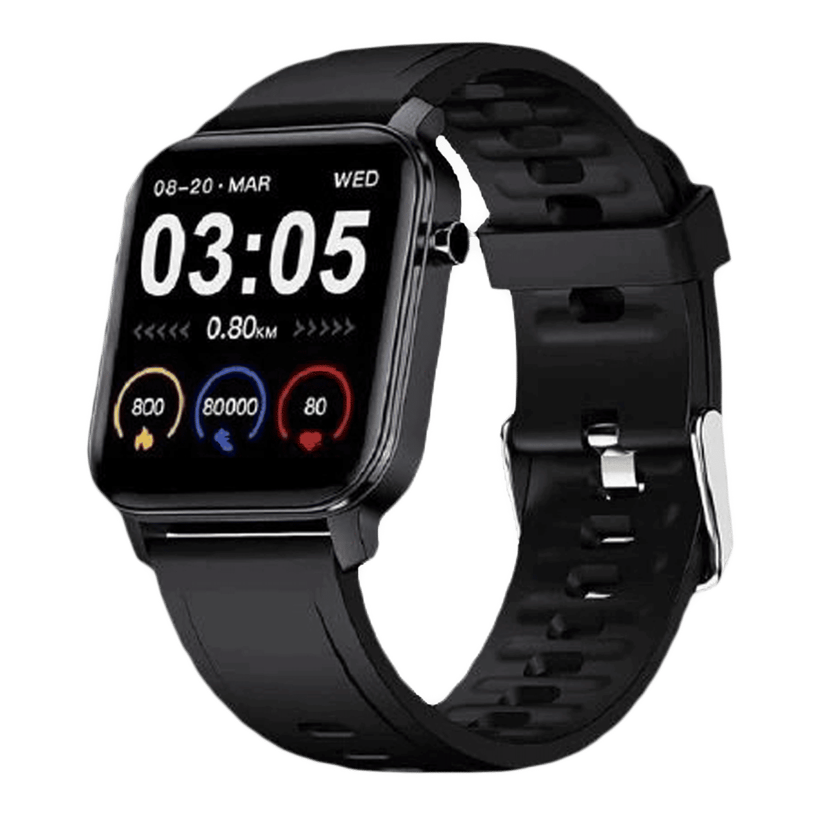 maxima Max Pro X2 Smartwatch with Activity Tracker (35mm TFT IPS Ultra Retina Display, IP68 Water Resistant, Black Strap)_4