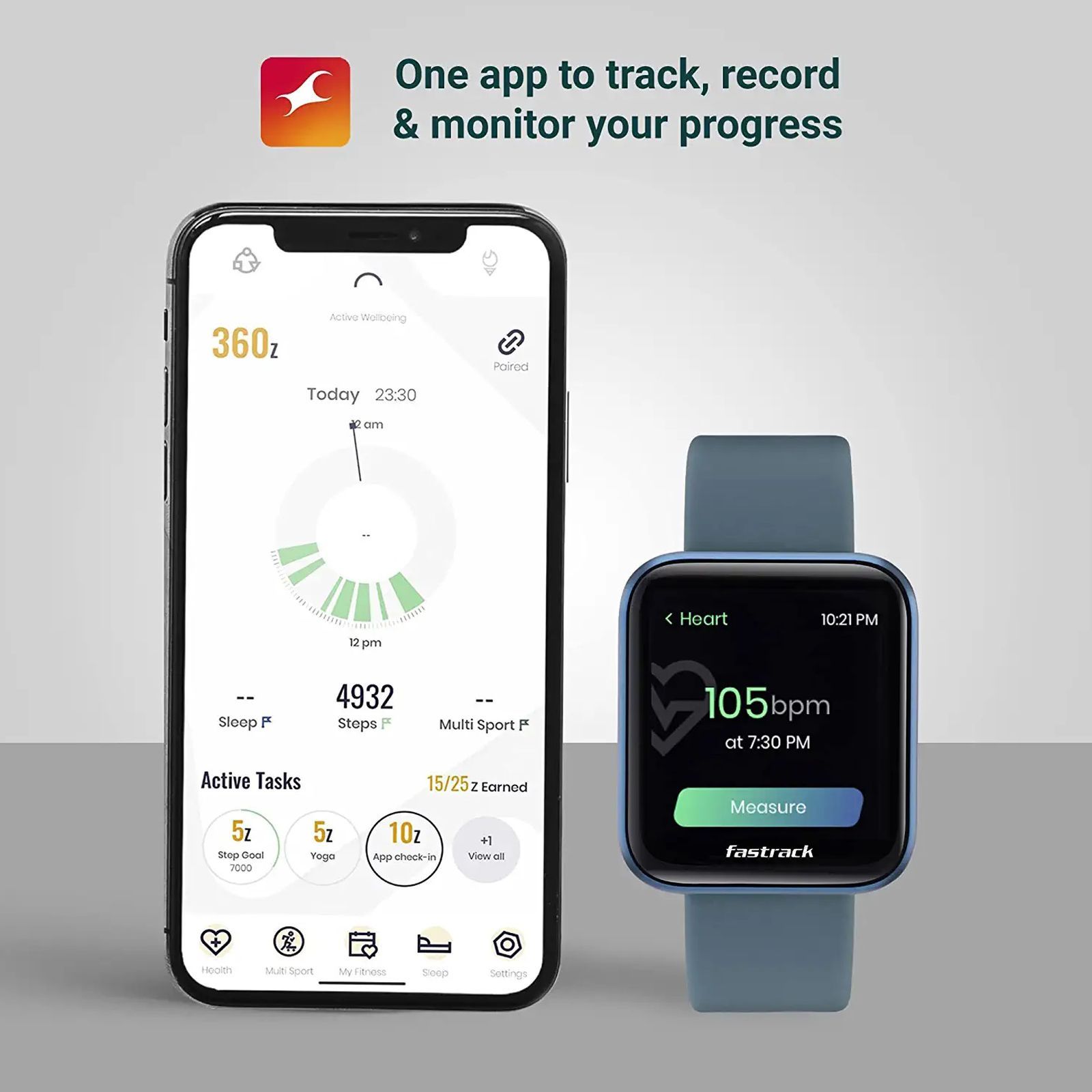 fastrack Reflex Slay Smartwatch with Camera & Music Control (35.56mm Ultra Vu Display, Sweat Resistant, Blue Strap) fastrack Reflex Slay Smartwatch with Camera & Music Control (35.56mm Ultra Vu Display, Sweat Resistant, Blue Strap)_6