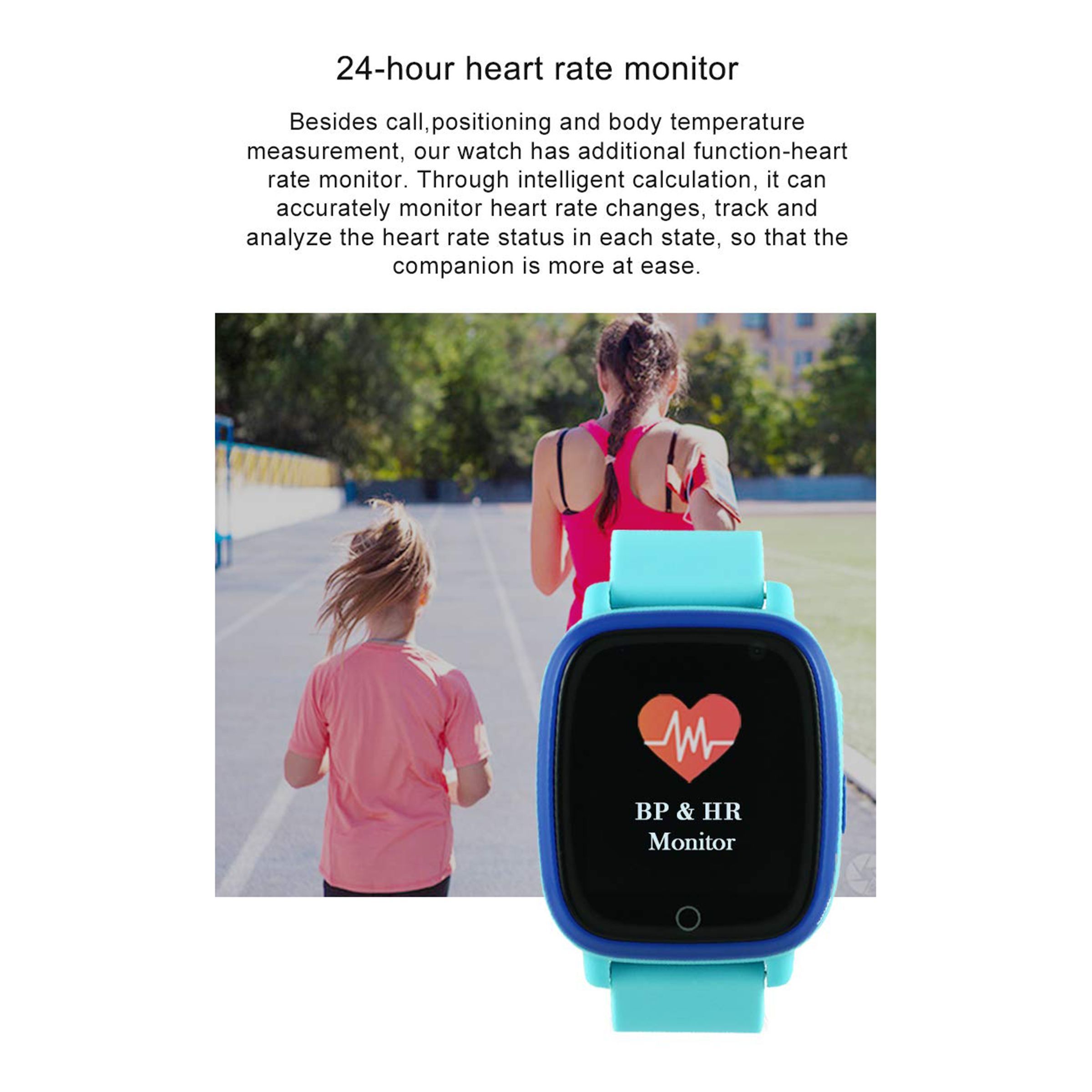 sekyo Carepal Smartwatch with GPS (36mm LED Display, 10 Metre Water Resistant, Blue Strap)_11