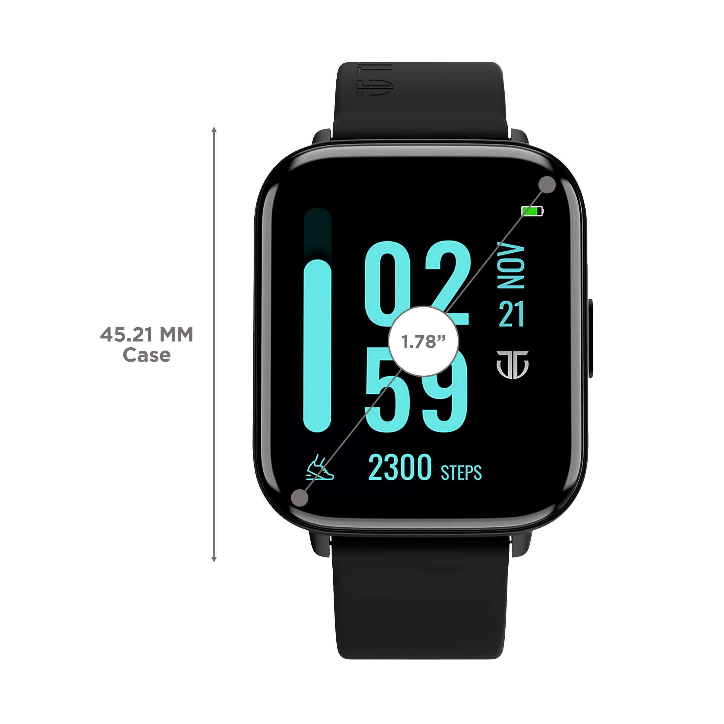 TITAN Smart 2 Smartwatch with Camera & Music Control (45.21mm AMOLED Display, 3ATM Water Resistant, Black Strap)_3
