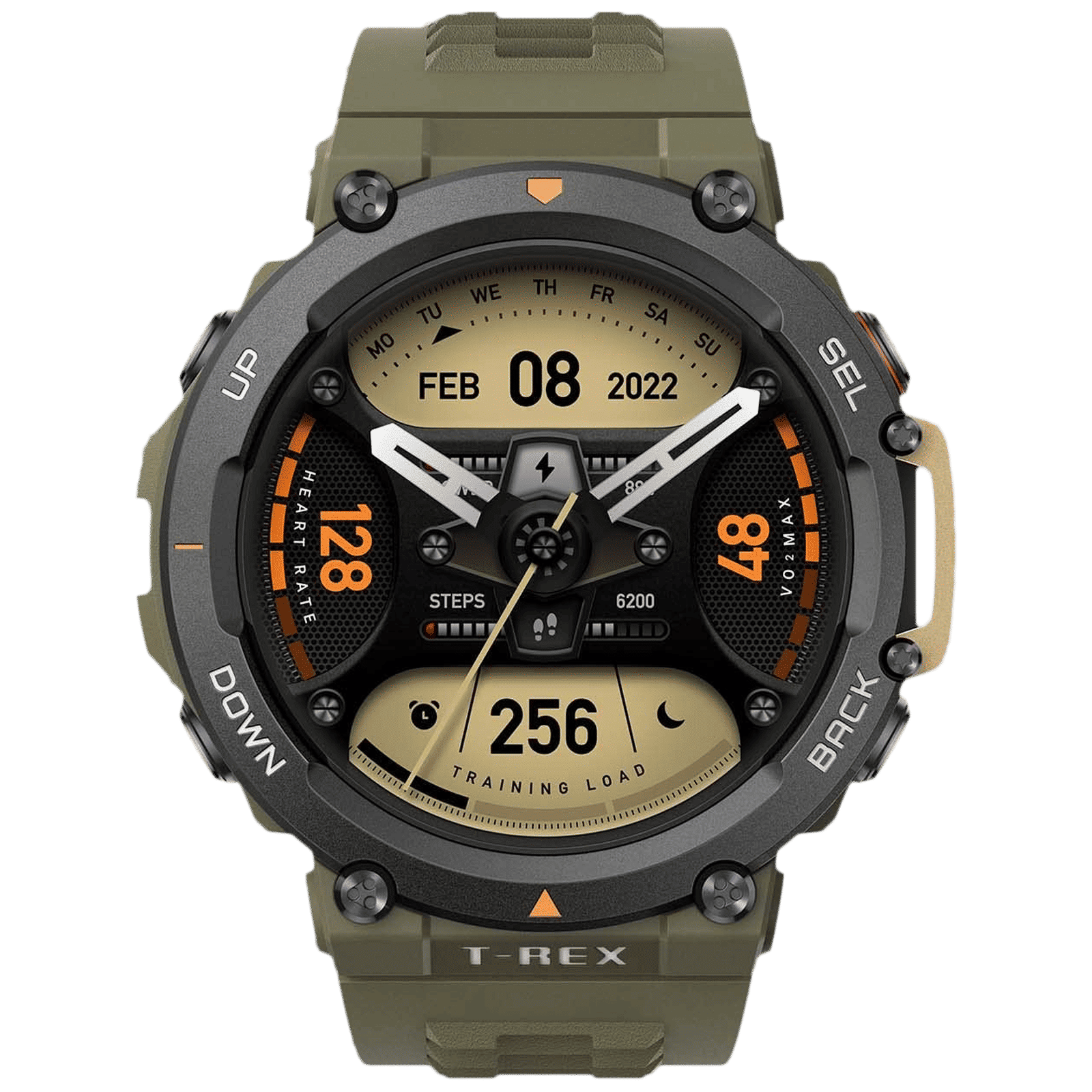 amazfit T-Rex 2 Smartwatch with Activity Tracker (35.3mm AMOLED Display, 10ATM Water Resistant, Wild Green Strap) amazfit T-Rex 2 Smartwatch with Activity Tracker (35.3mm AMOLED Display, 10ATM Water Resistant, Wild Green Strap)_1