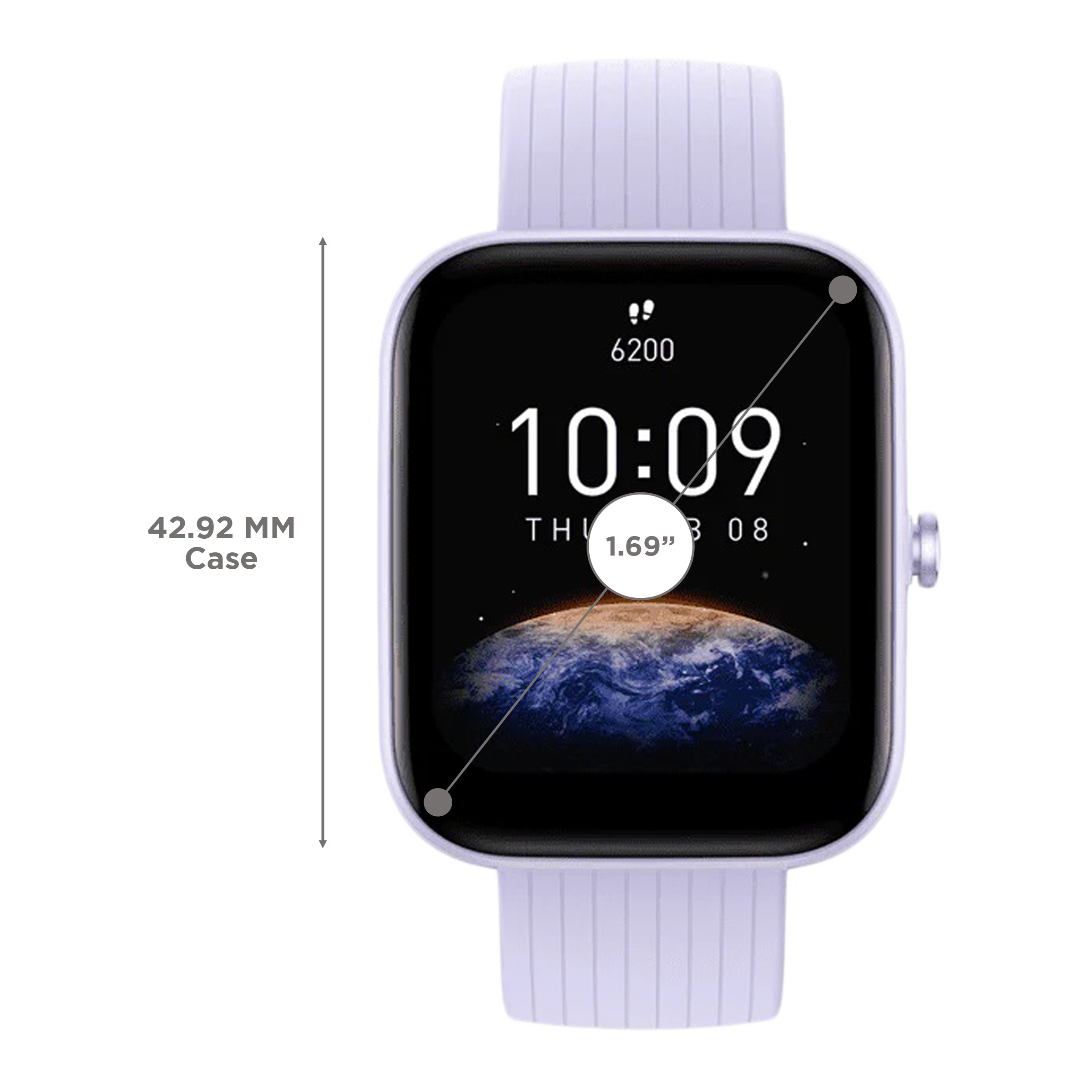 amazfit Bip 3 Smartwatch with 60 Sports Modes (42.9mm LCD Display, 5ATM Water Resistant, Blue Strap)_3