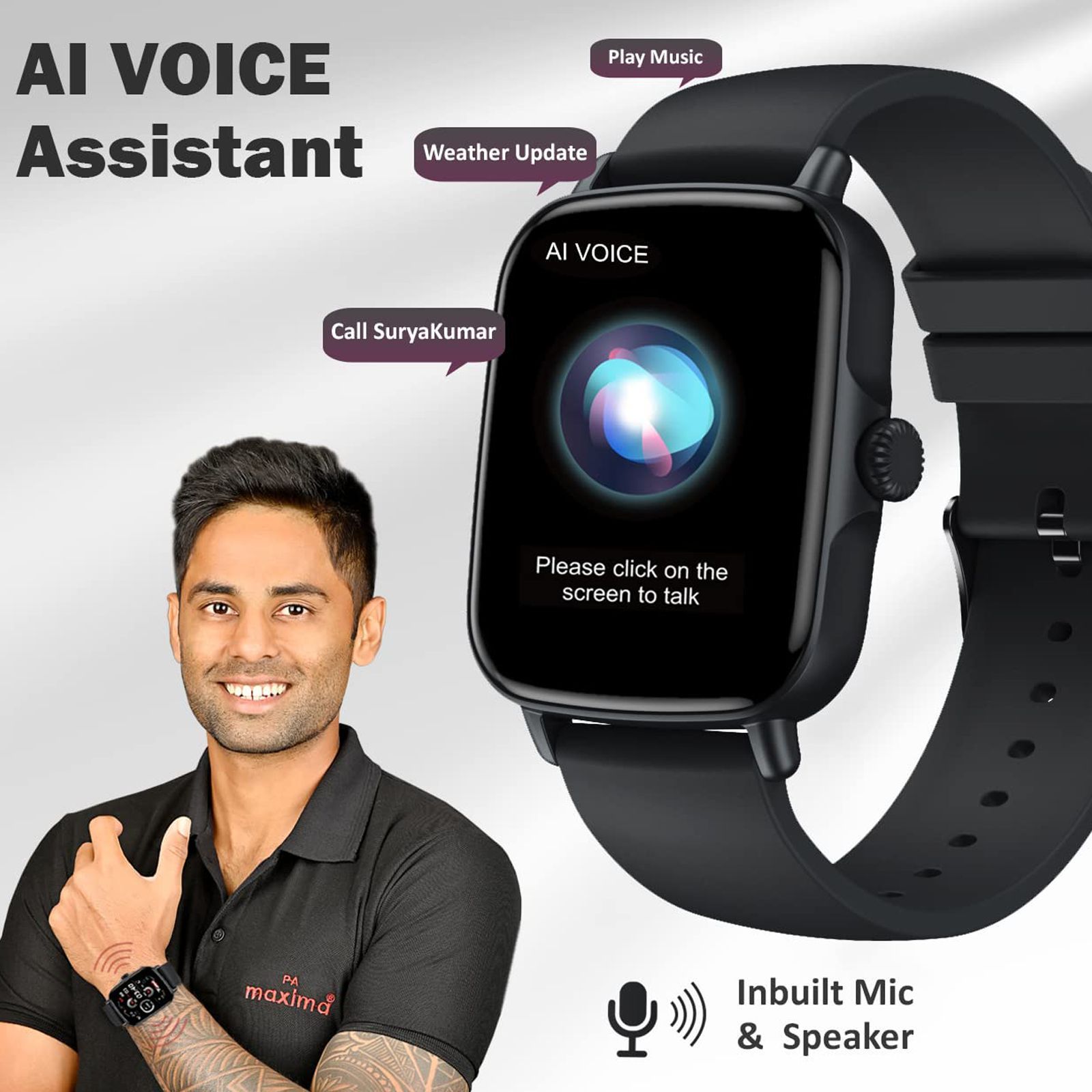 maxima Max Pro Turbo Smartwatch with Bluetooth Calling (42.9mm IPS HD Display, IP67 Water Resistant, Midnight Black Strap)_6