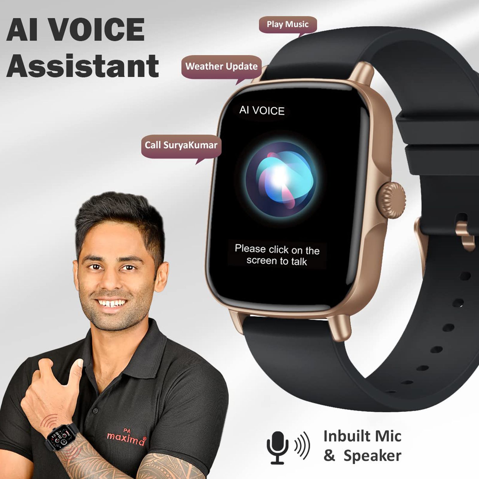 maxima Max Pro Turbo Smartwatch with Bluetooth Calling (42.9mm IPS HD Display, IP67 Water Resistant, Black Strap)_5