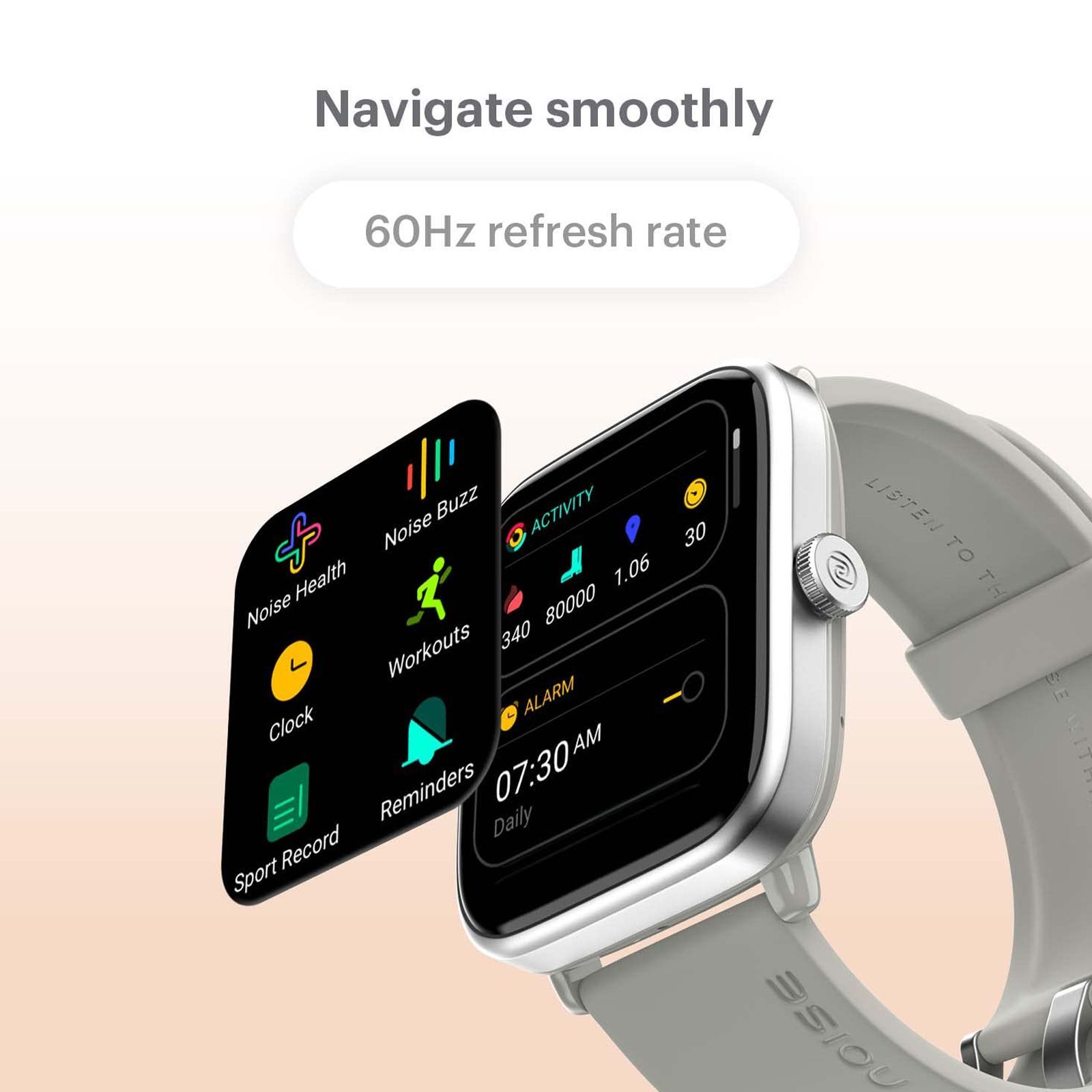 noise ColorFit Pro 4 Smartwatch with Bluetooth Calling (43.68mm TFT LCD Display, IP68 Water Resistant, Grey Strap)_8