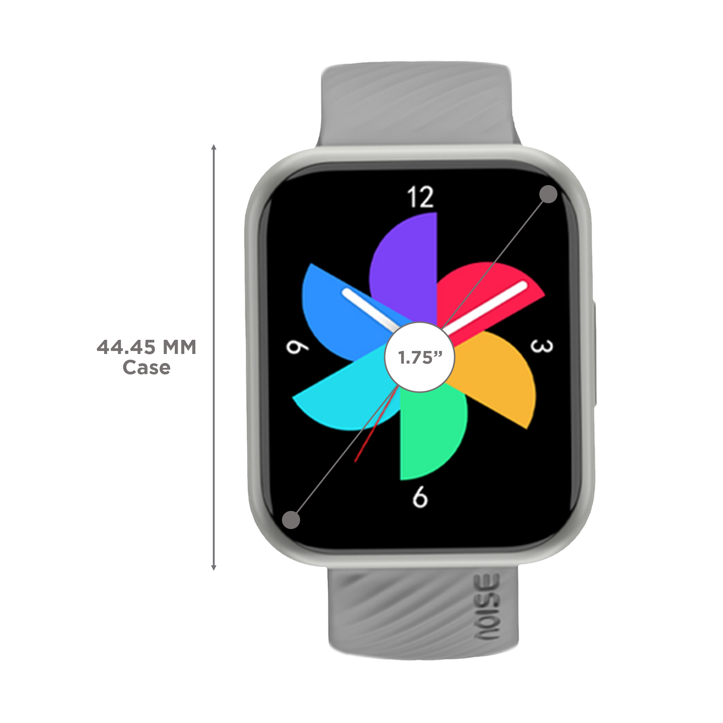 noise ColorFit Vision Buzz Smartwatch with Bluetooth Calling (44.45mm TFT LCD Display, Water Resistant, Grey Strap)_3