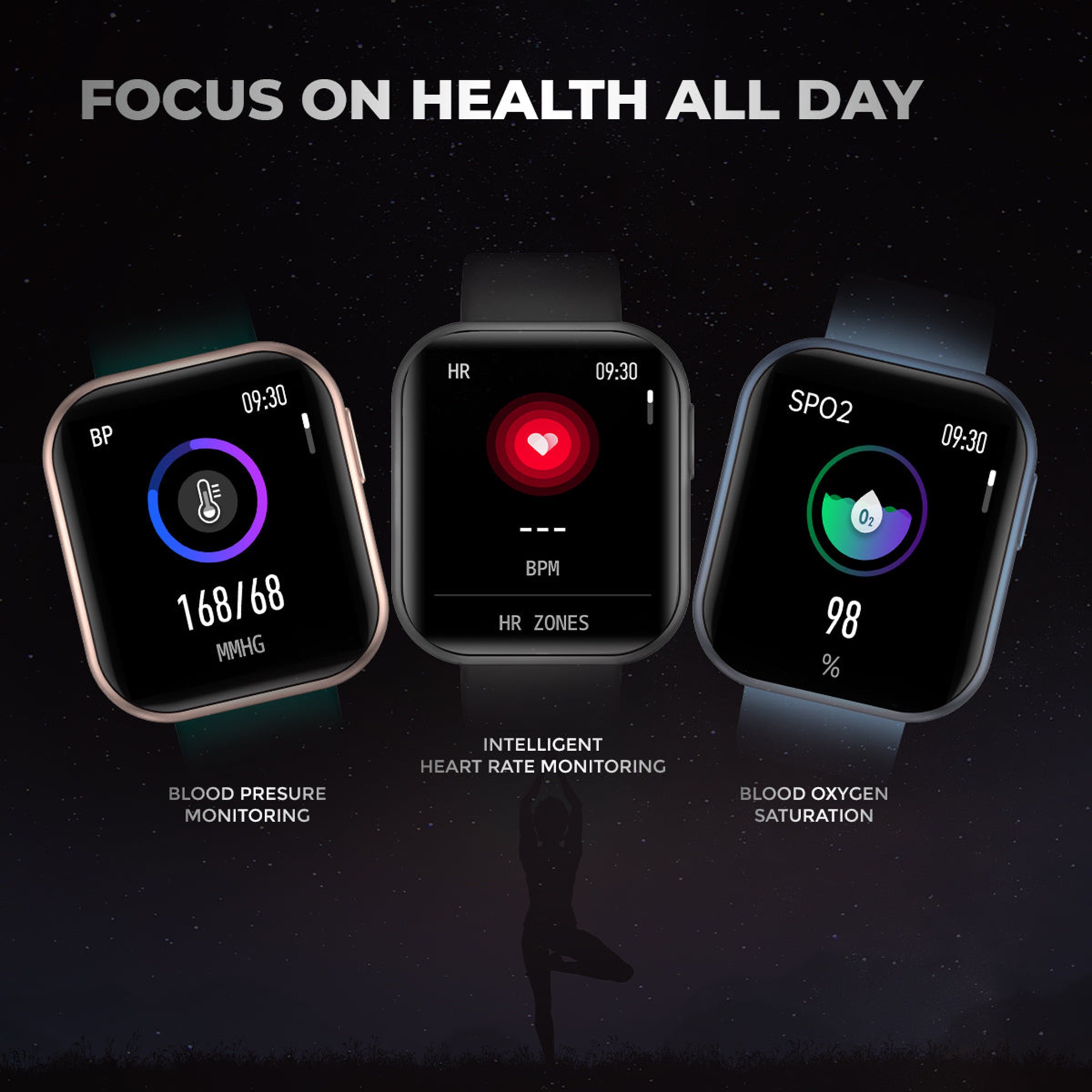 JUST CORSECA Snugar Smartwatch with Bluetooth Calling (42.92mm LCD Color Display, IP67 Water Resistant, Black Strap)_9