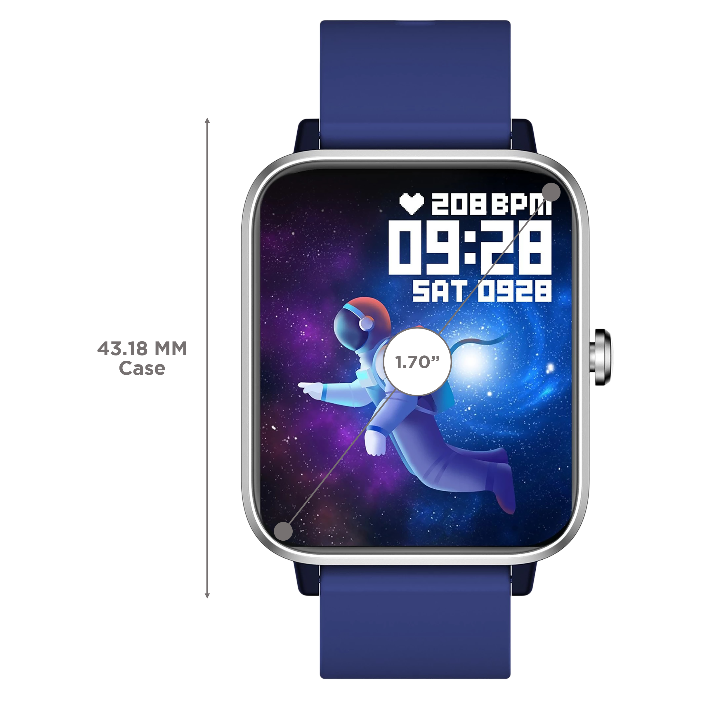 in base Urban PRO 2 Smartwatch with Bluetooth Calling (43.18mm IPS TFT Display, IPX67 Water Resistant, Navy Blue Strap)_3