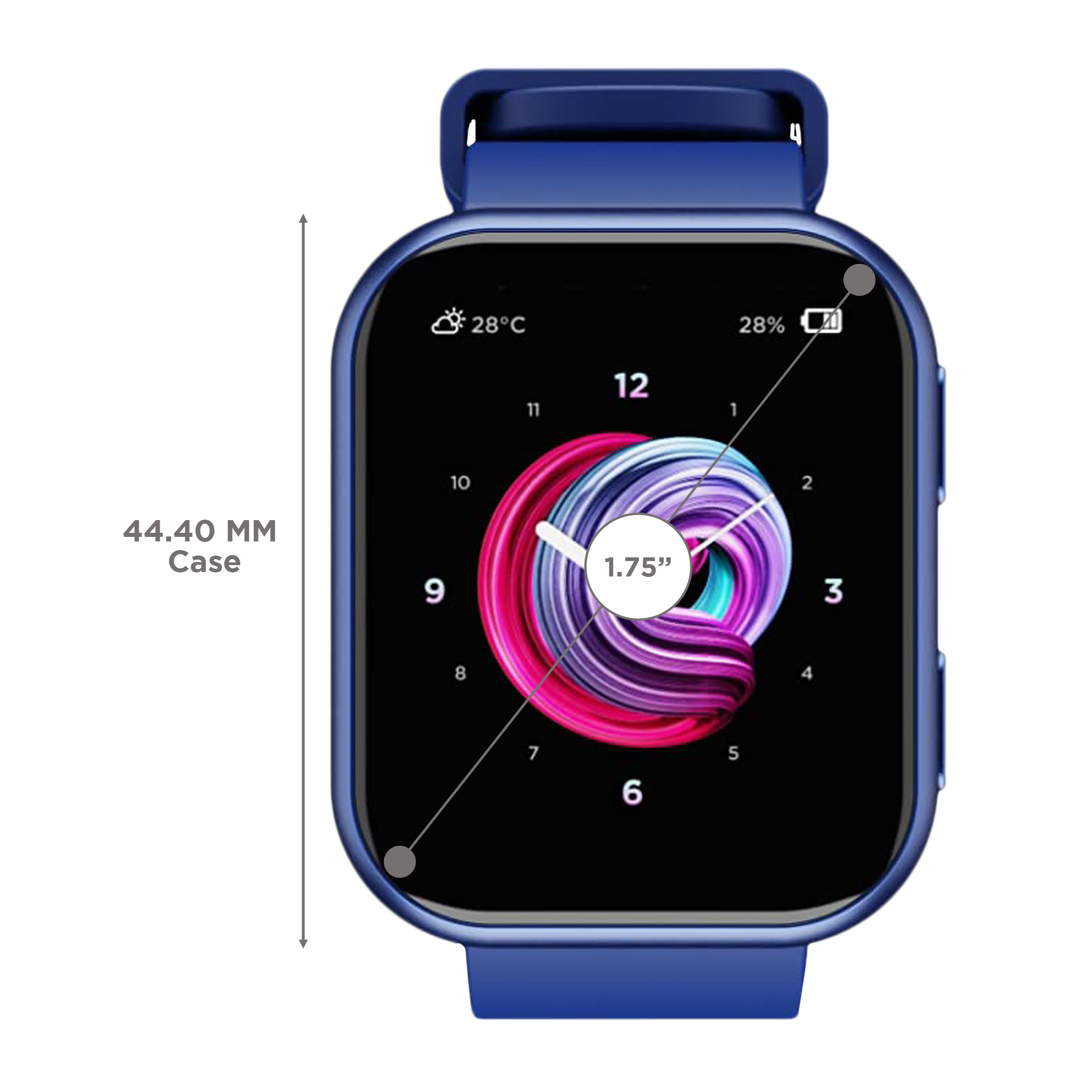 boAt Blaze Smartwatch with Activity Tracker (44.4mm with HD Display, Water Resistant, Deep Blue Strap) boAt Blaze Smartwatch with Activity Tracker (44.4mm with HD Display, Water Resistant, Deep Blue Strap)_3