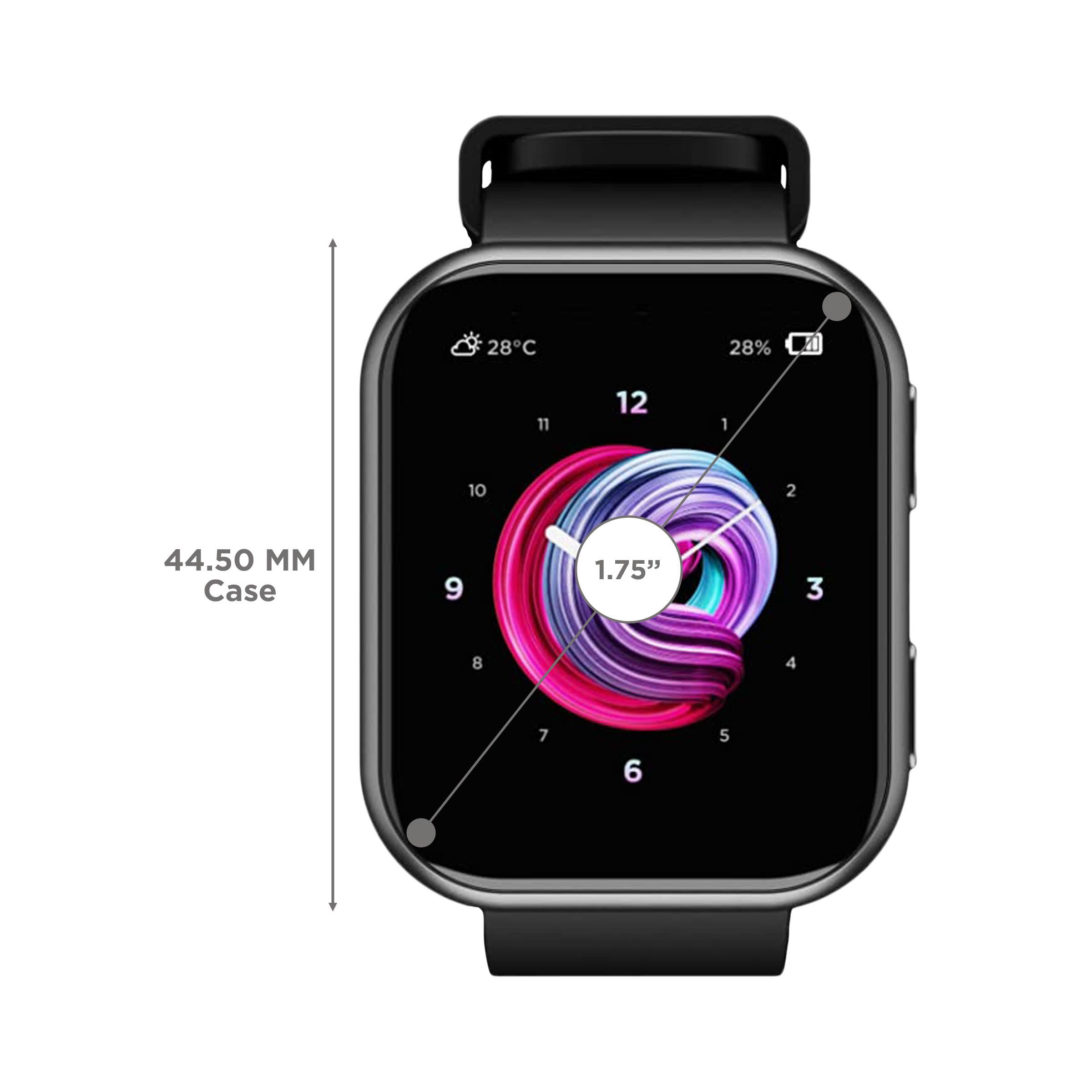 boAt Blaze Smartwatch with Activity Tracker (44.5mm HD Display, 3ATM Water Resistant, Active Black Strap) boAt Blaze Smartwatch with Activity Tracker (44.5mm HD Display, 3ATM Water Resistant, Active Black Strap)_3