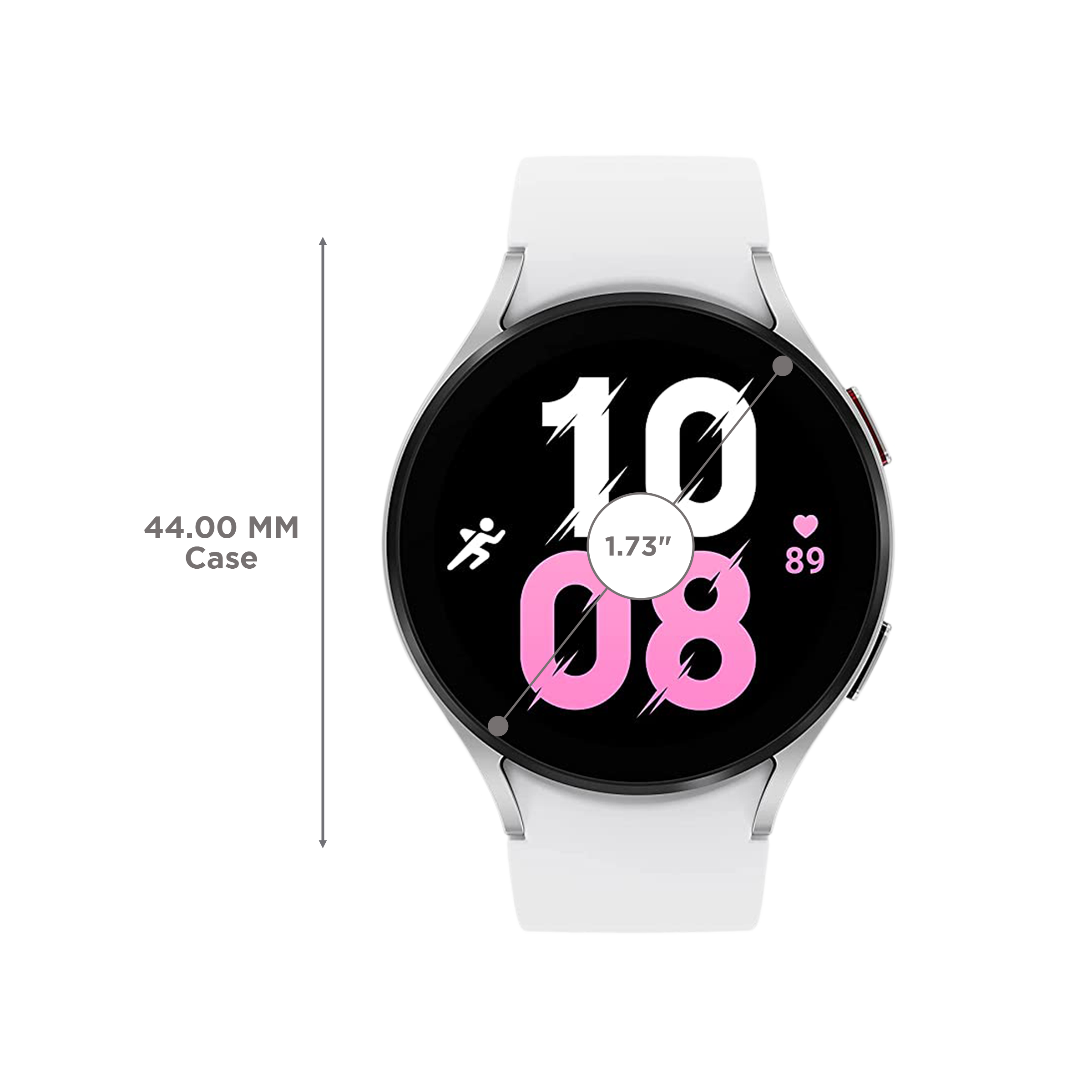 SAMSUNG Galaxy Watch5 GPS+Wi-Fi+4G SIM+Bluetooth Wear OS Smartwatch (44mm Super AMOLED Display, Water Resistant, Silver Strap)_3