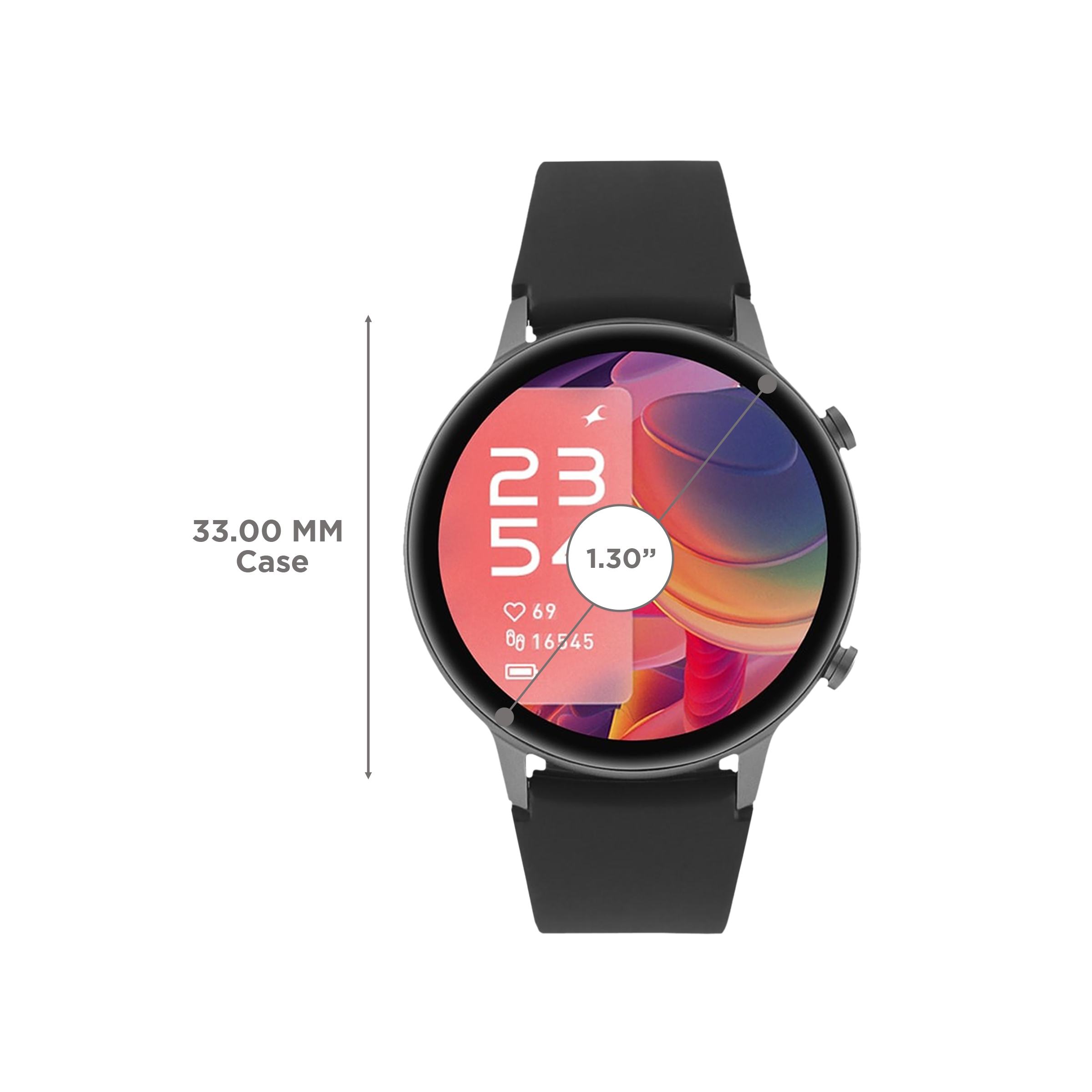 fastrack Reflex Play Plus Smartwatch with Bluetooth Calling (33.02mm AMOLED Display, IP68 Water Resistant, Black Strap)_3