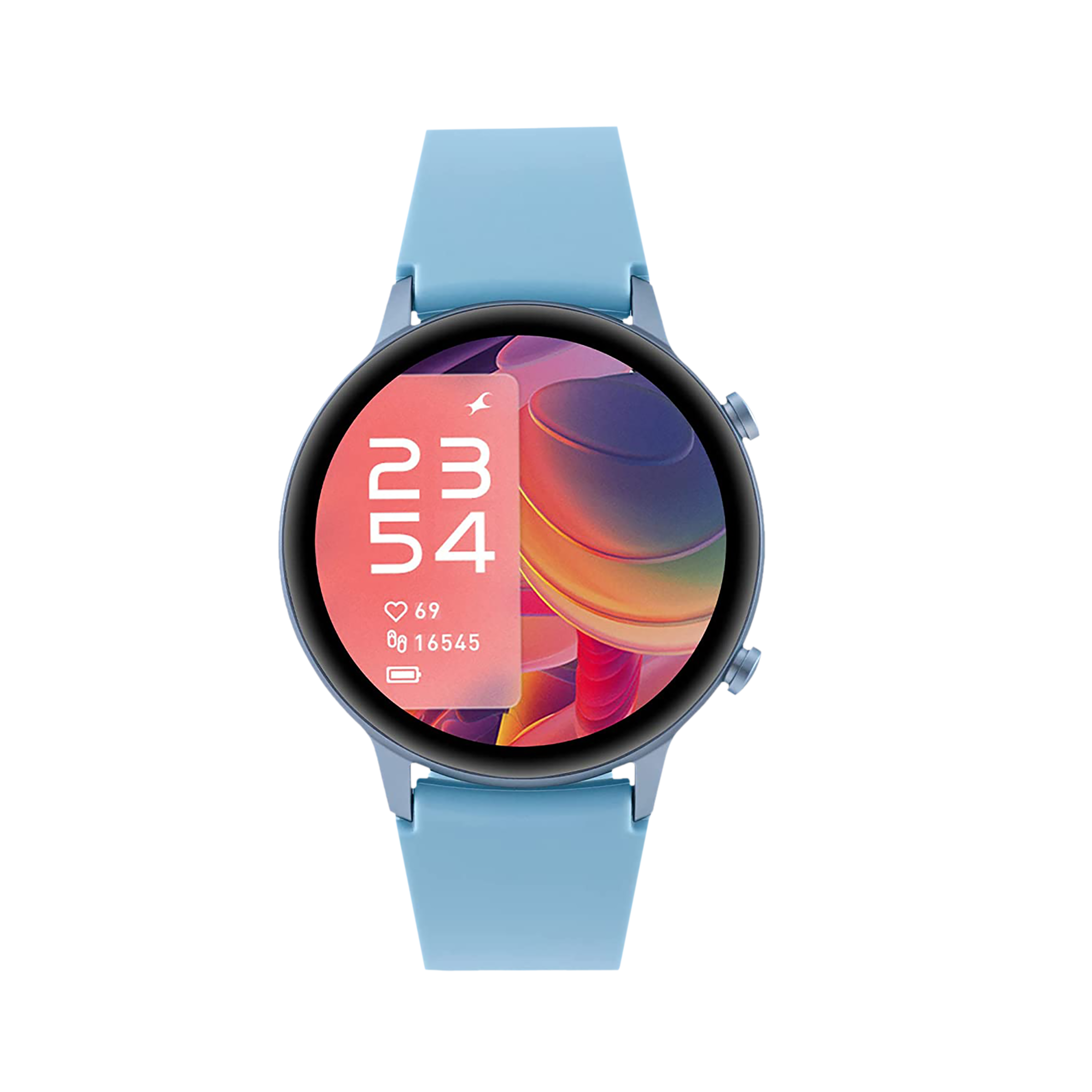 fastrack Reflex Play Plus Smartwatch with Bluetooth Calling (33.02mm AMOLED Display, IP68 Water Resistant, Aqua Blue Strap)_1