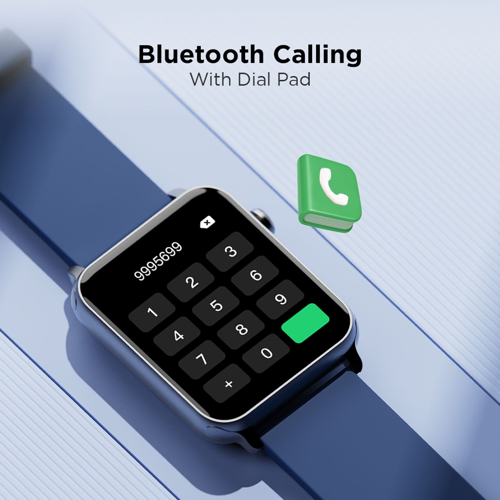 boAt Wave Voice Smartwatch with Bluetooth Calling (42.92mm HD Display, IP68 Water Resistant, Ink Blue Strap)_7