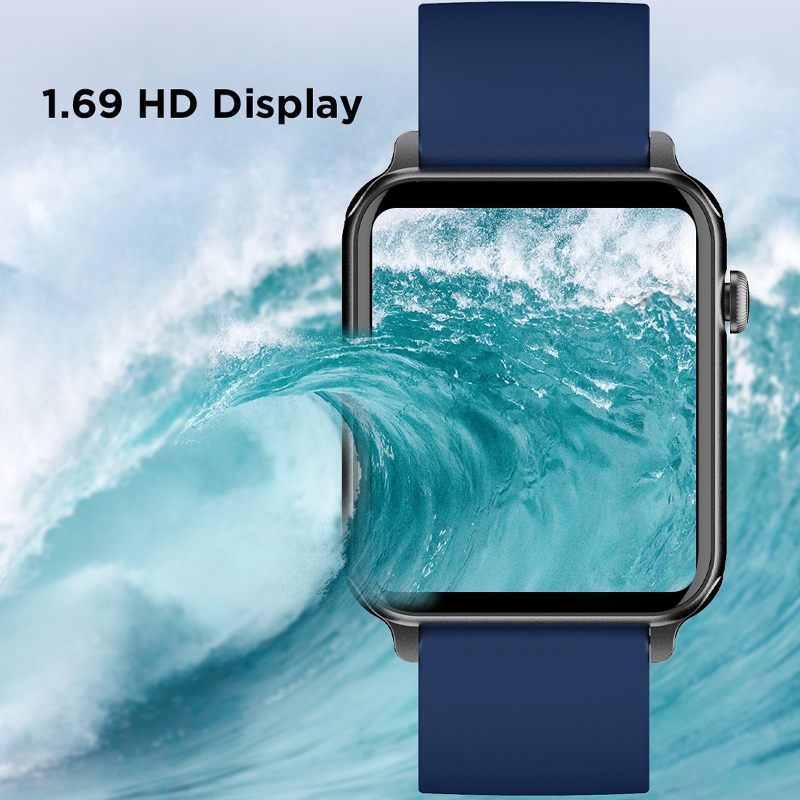 boAt Wave Voice Smartwatch with Bluetooth Calling (42.92mm HD Display, IP68 Water Resistant, Ink Blue Strap)_8