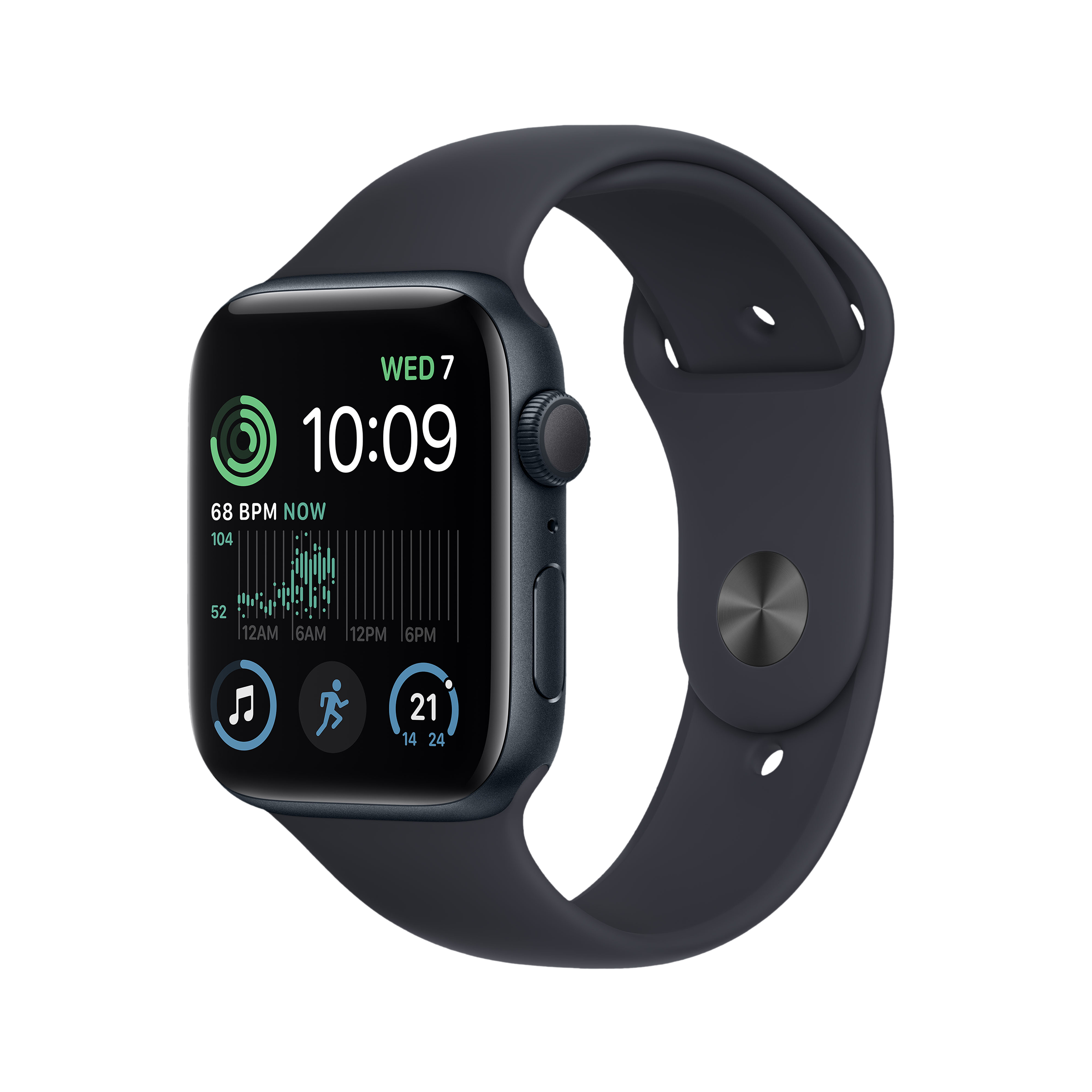Apple Watch SE with Midnight Sports Band (44mm Retina LTPO OLED Display, Midnight Aluminium Case)_1
