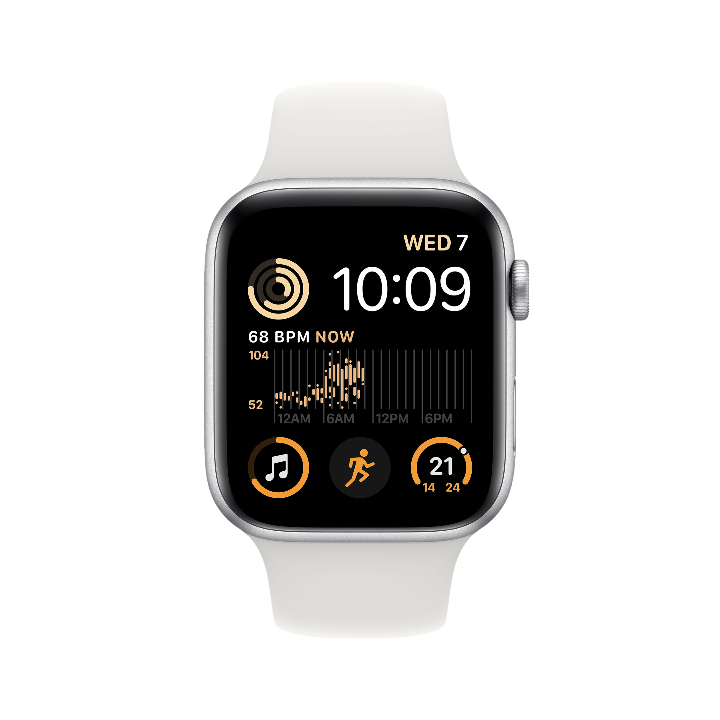 Apple Watch SE GPS with Sports Band (44mm Retina LTPO OLED Display, Silver Aluminium Case)_2