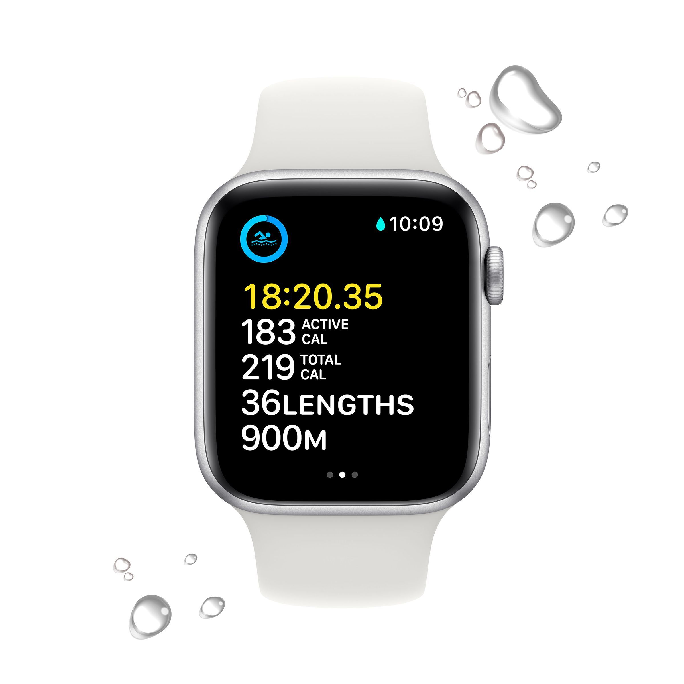 Apple Watch SE GPS with Sports Band (44mm Retina LTPO OLED Display, Silver Aluminium Case)_4