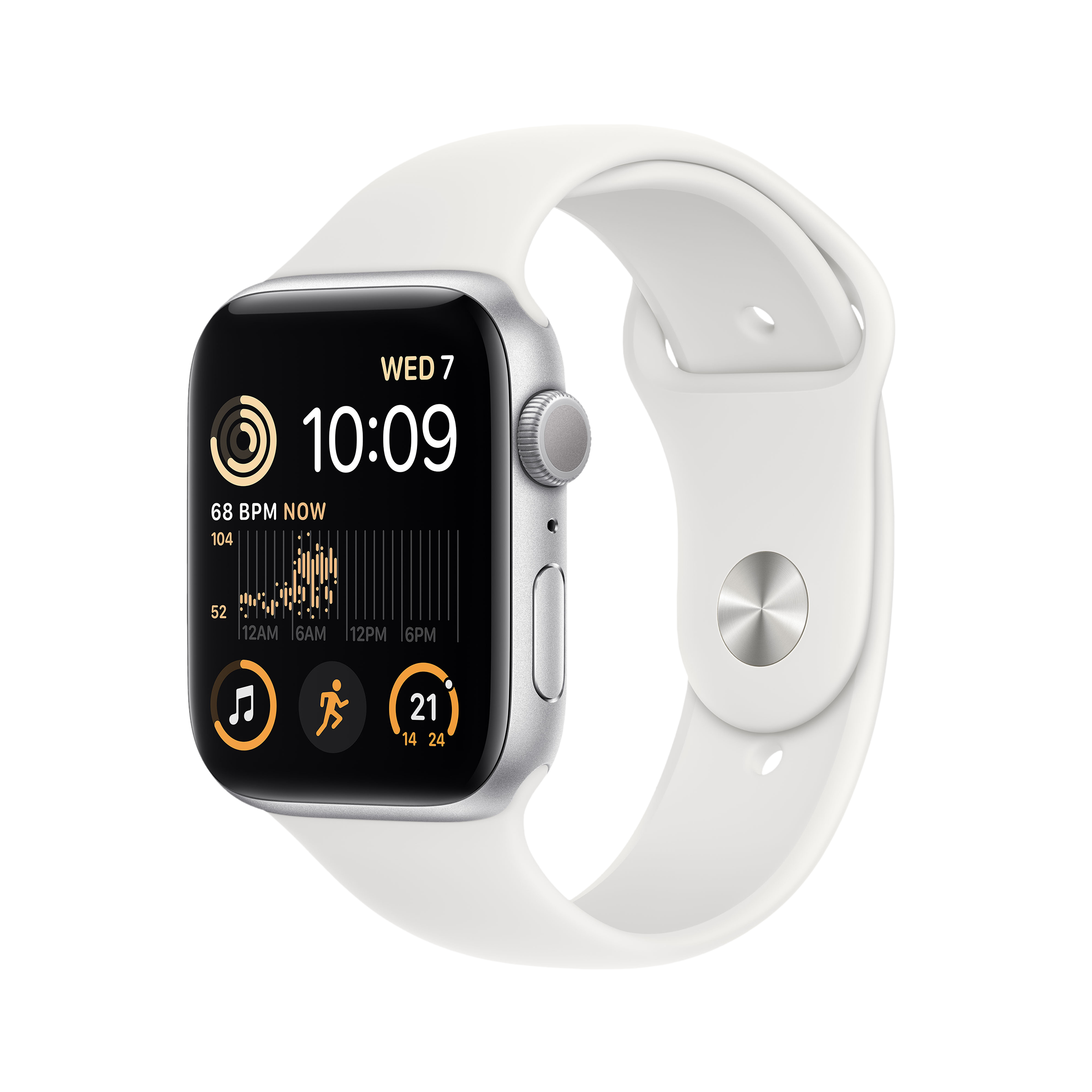 Apple Watch SE GPS with Sports Band (44mm Retina LTPO OLED Display, Silver Aluminium Case)_1