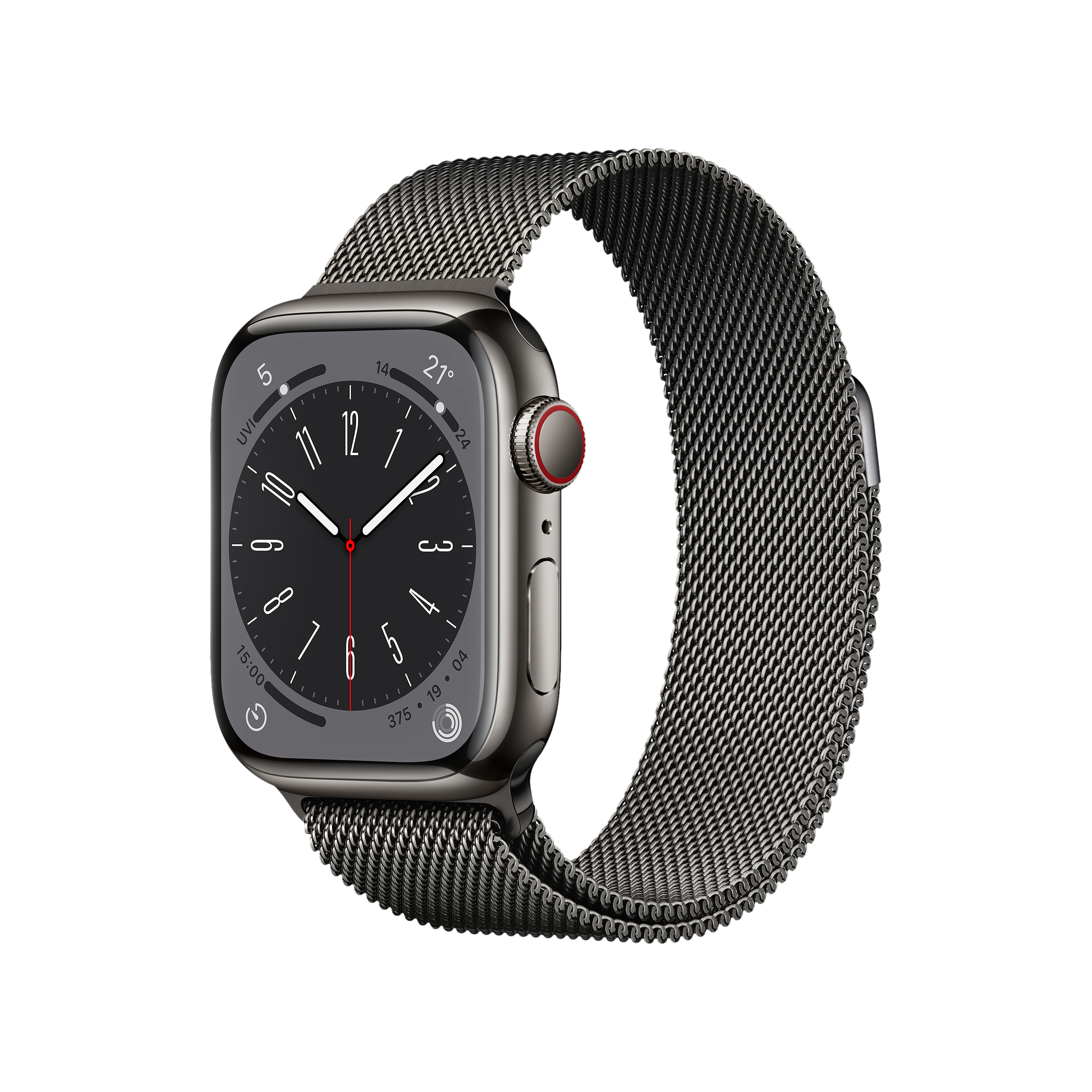 Apple Watch Series 8 GPS + Cellular with Sports Band (41mm Retina LTPO OLED Display, Graphite Stainless Steel Case)_1