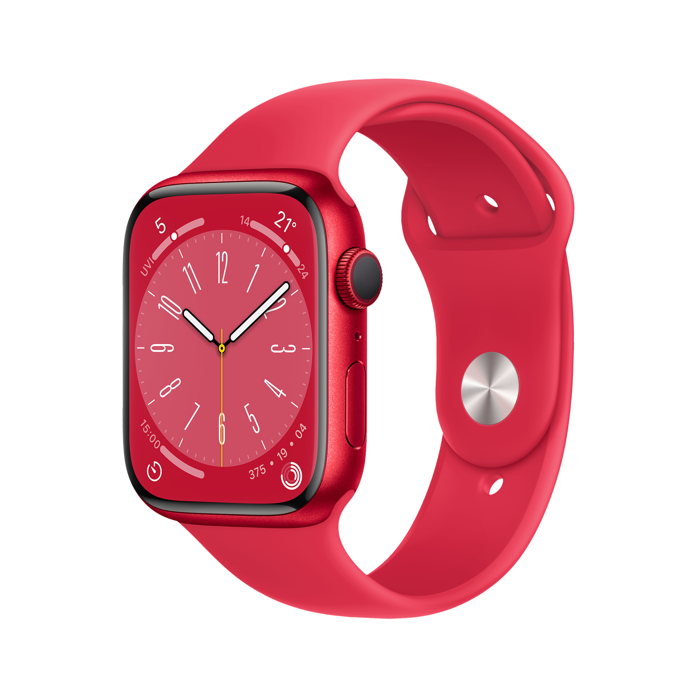 Apple Watch Series 8 GPS with Sports Band (45mm Retina LTPO OLED Display, Red Aluminium Case)_1