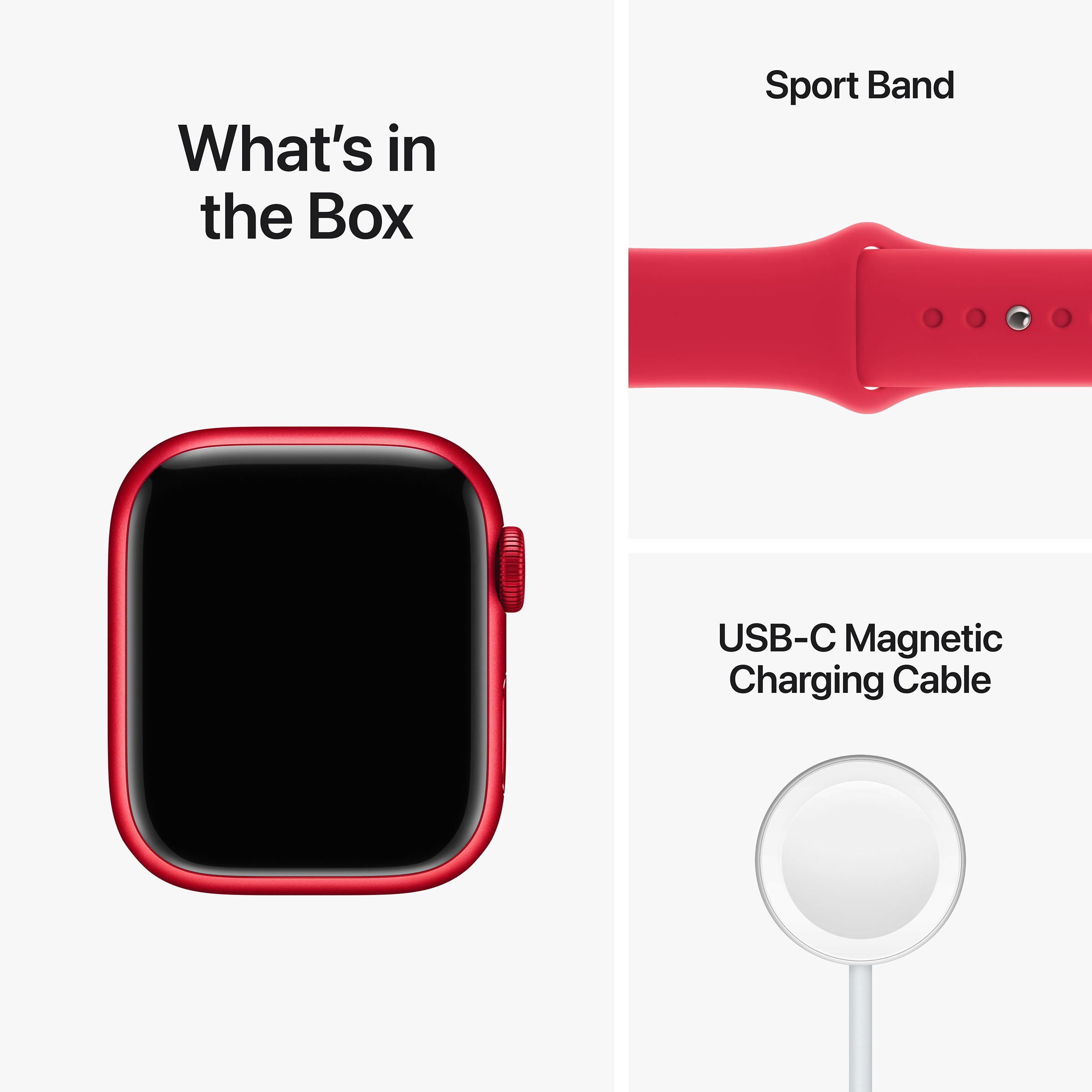 Apple Watch Series 8 GPS with Sports Band (41mm Retina LTPO OLED Display, Red Aluminium Case)_9
