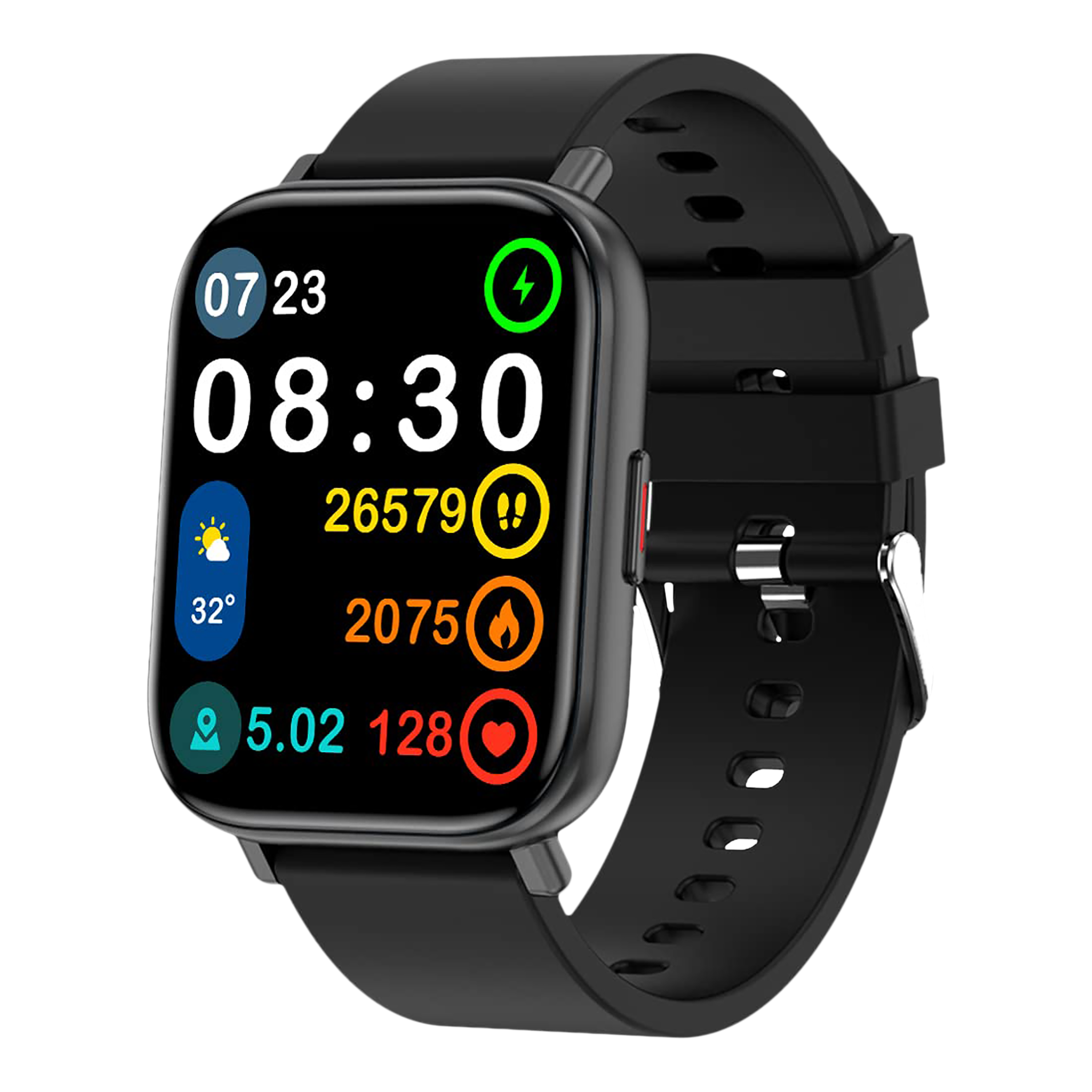 hungama HiLife G1 Smartwatch with Bluetooth Calling (44mm HD Display, IP67 Water Proof, Black Strap)_1