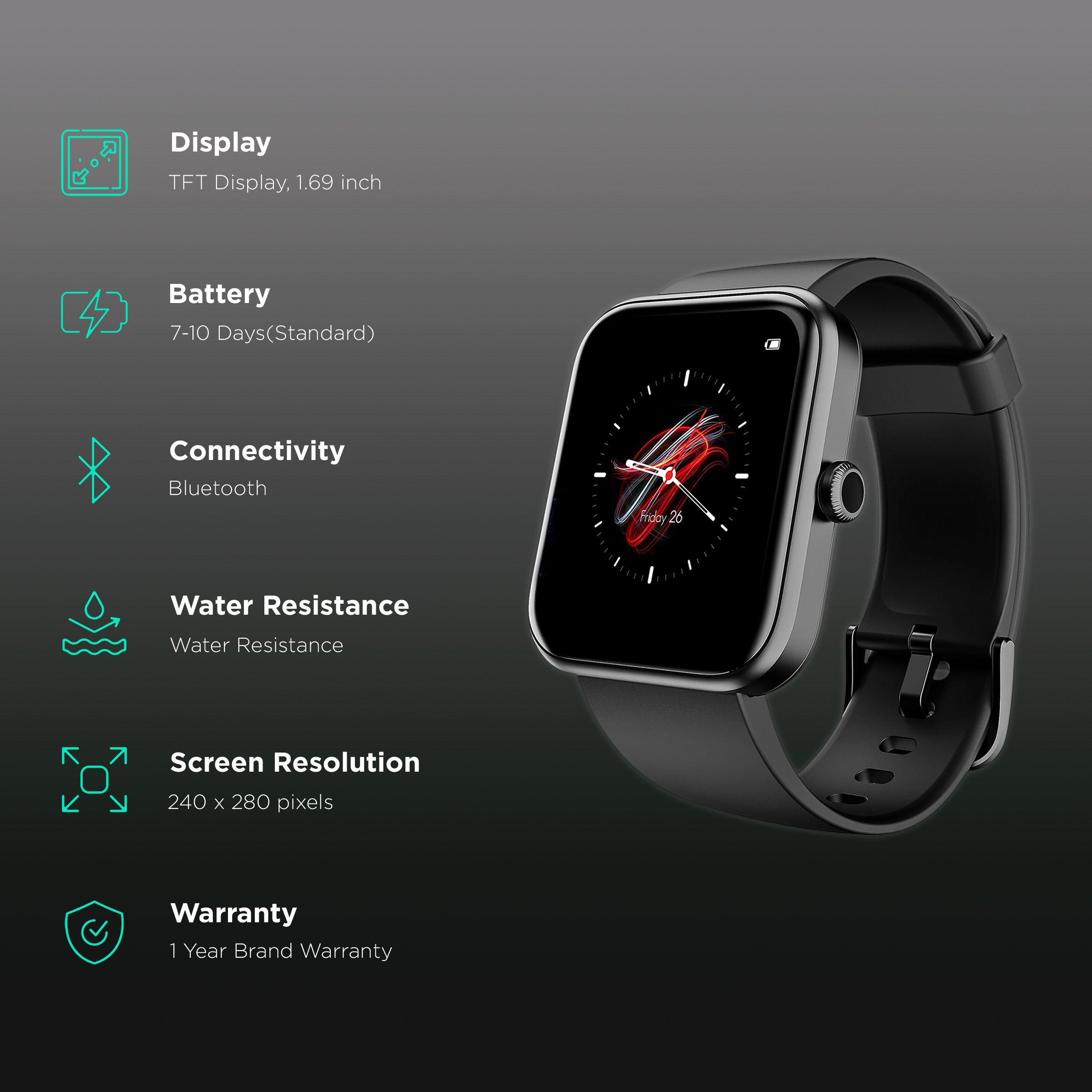 boAt Wave Select Smartwatch with Activity Tracker (42.9mm TFT Display, 5ATM Water Resistant, Active Black Strap)_2