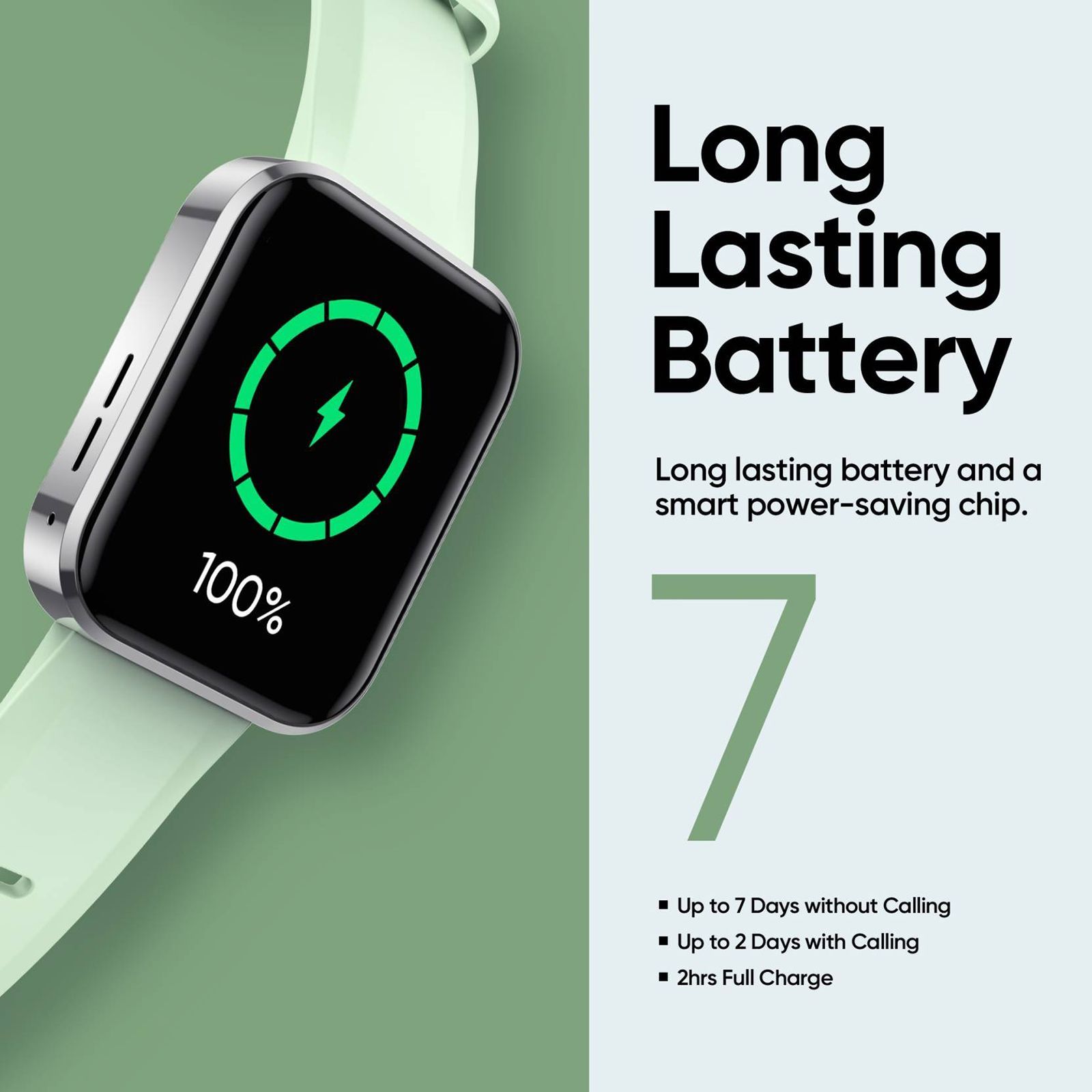 DIZO D Talk DW32051 Smartwatch with Bluetooth Calling (45.7mm Display, Water Resistant, Light Green Strap)_6