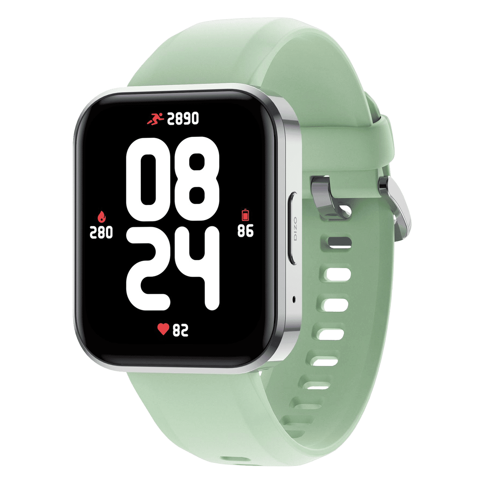 DIZO D Talk DW32051 Smartwatch with Bluetooth Calling (45.7mm Display, Water Resistant, Light Green Strap)_1