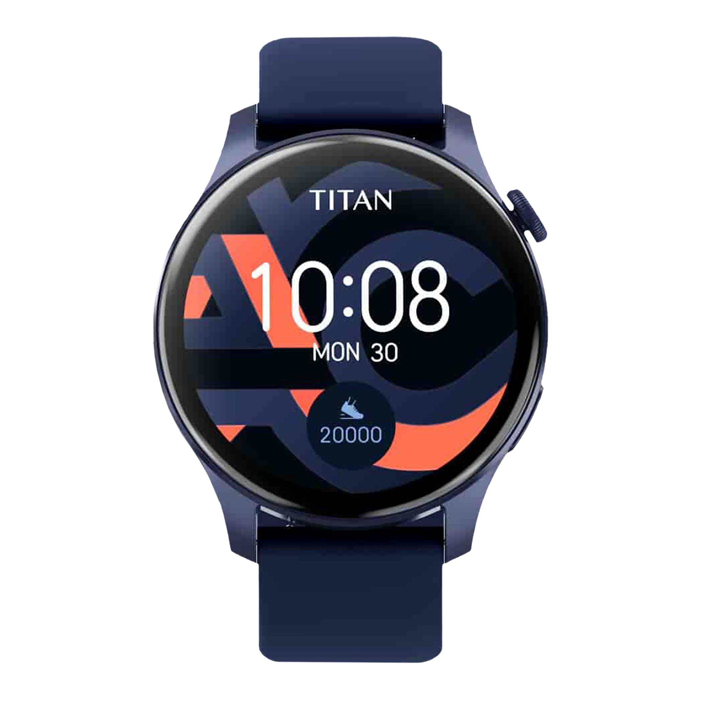 TITAN Talk Smartwatch with Bluetooth Calling (35.3mm AMOLED Display, IP68 Water Resistant, Blue Strap)_1