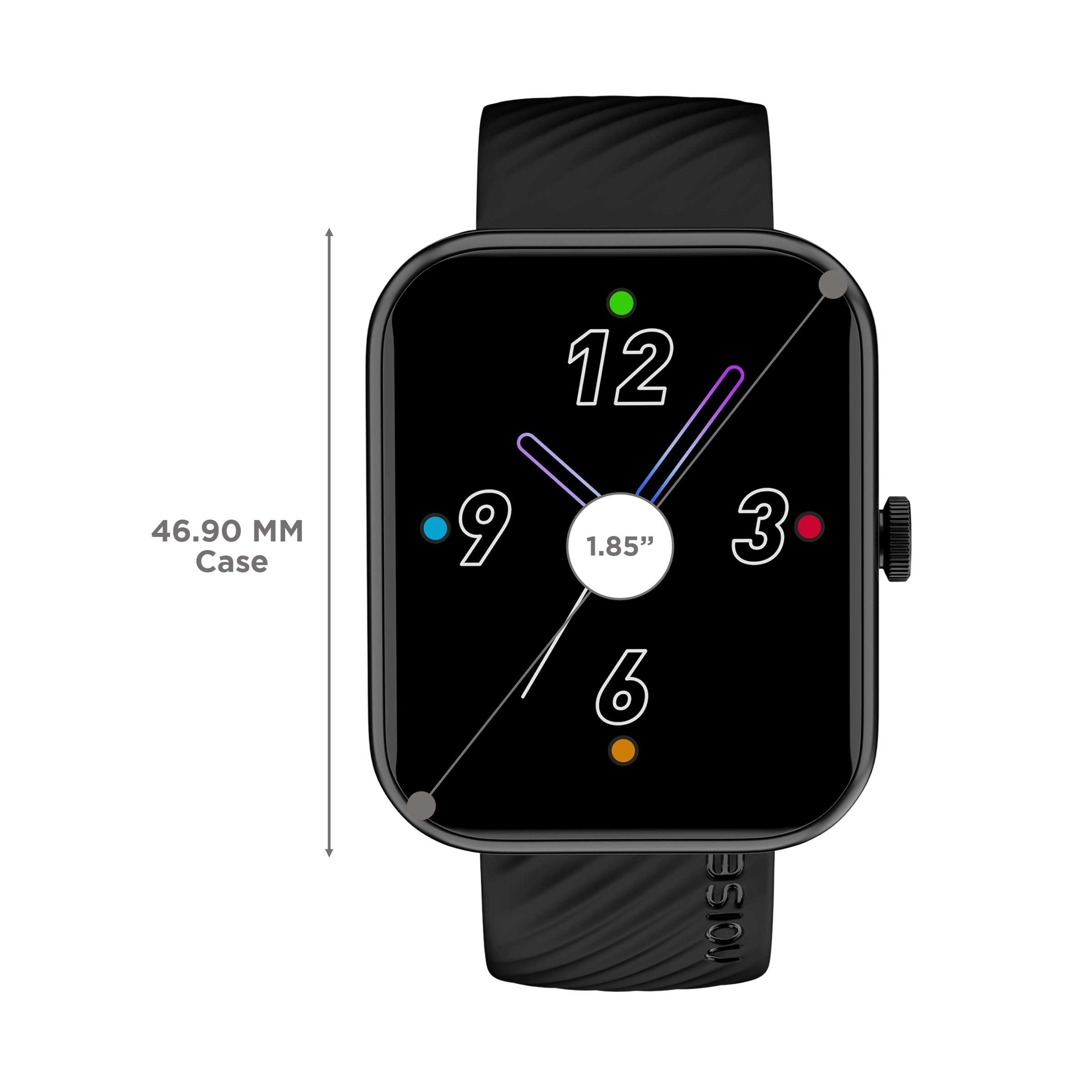 noise ColorFit Victor Smartwatch with Bluetooth Calling (46.9mm TFT LCD Display, IP68 Water Resistant, Jet Black Strap)_3
