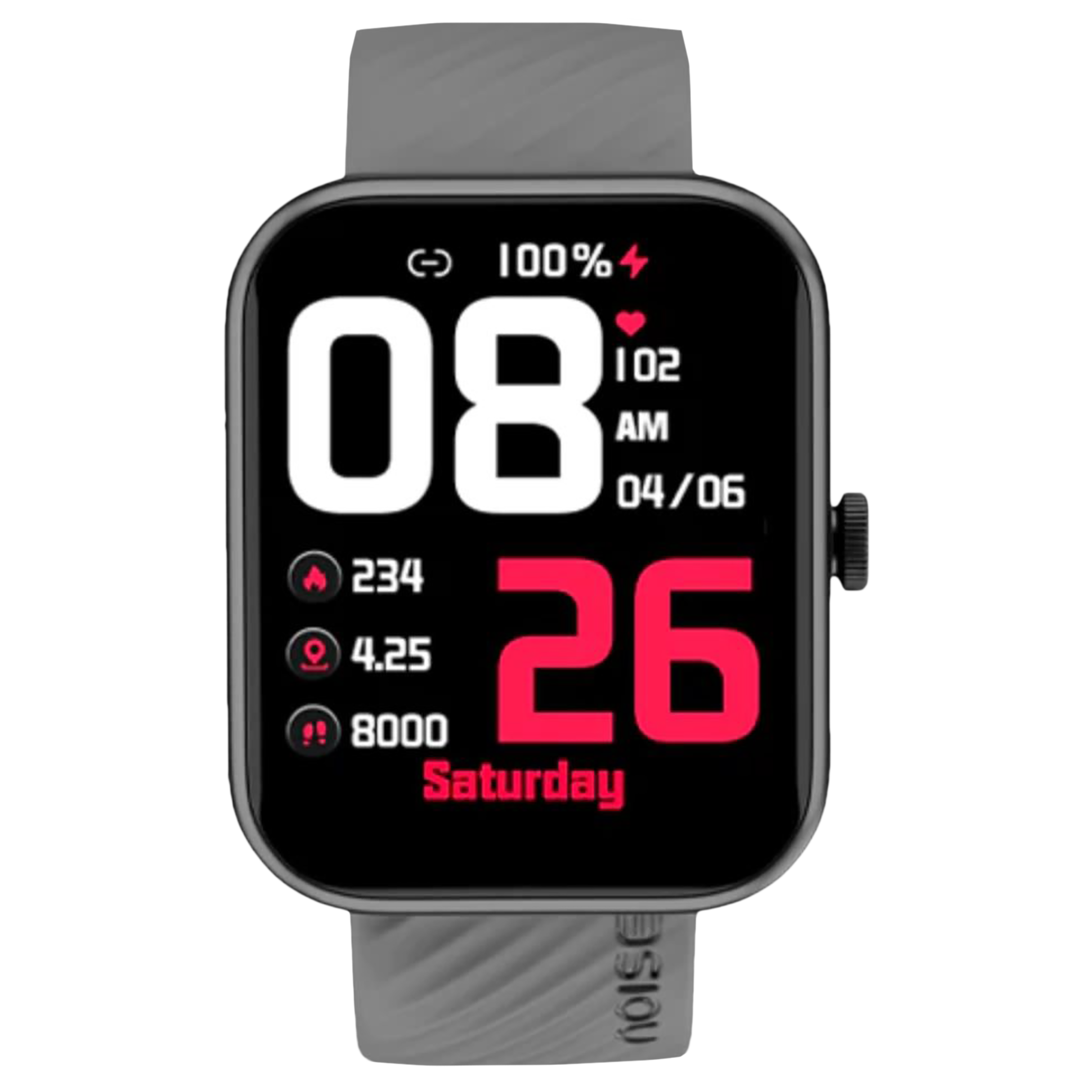 noise ColorFit Victor Smartwatch with Bluetooth Calling (46.9mm TFT LCD Display, IP68 Waterproof, Grey Strap)_1