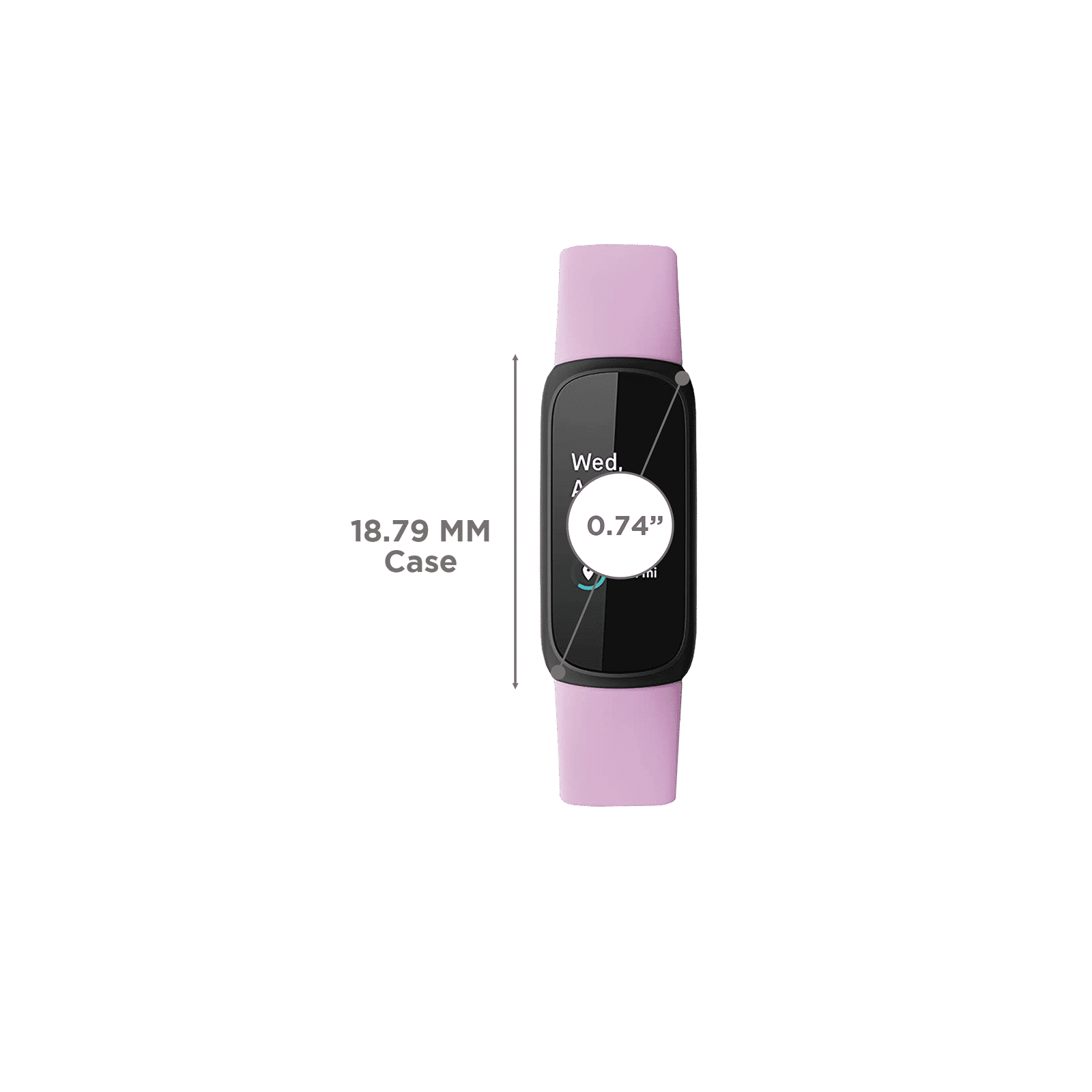 fitbit Inspire 3 Fitness Tracker with Stress Management (0.74 Inch Always-On AMOLED Display, Water Resistant, Lilac Bliss Strap)_2