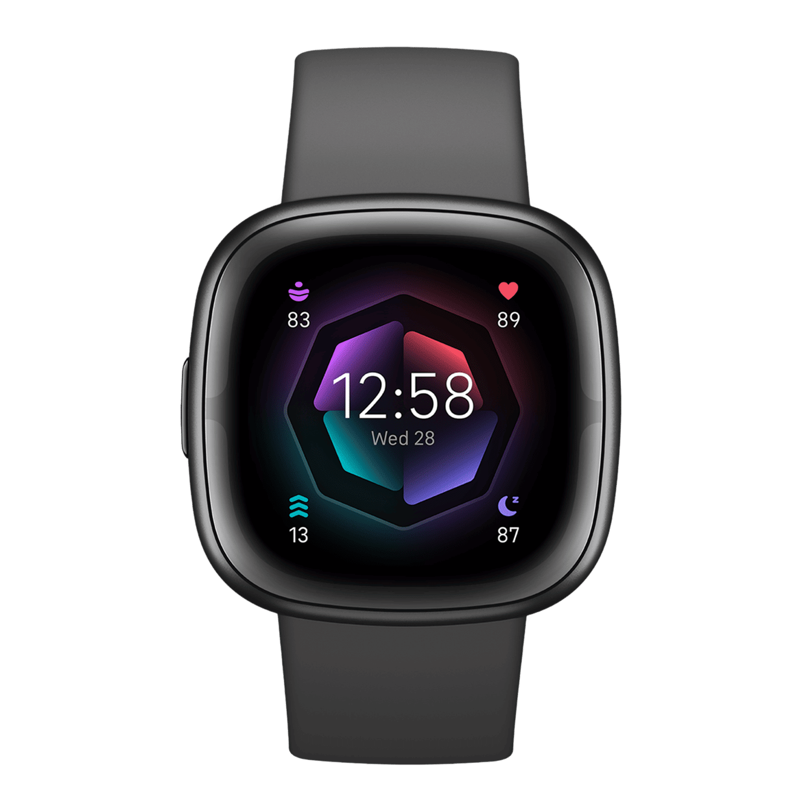 fitbit Sense 2 Smartwatch with Activity Tracker (40.1mm Always-on Display, Water Resistant, Shadow Grey Strap)_1