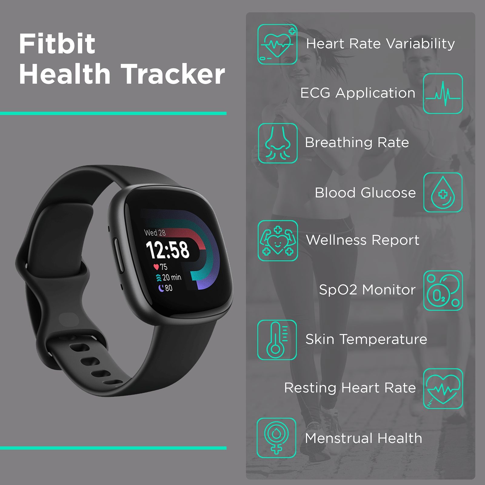 fitbit Versa 4 Smartwatch with Sleep Tools (1.58 Inch Always-On AMOLED Display, 50 Meter Water Resistant, Black Strap)_5
