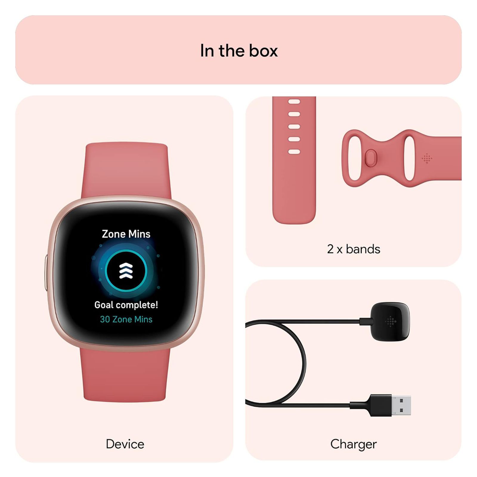 fitbit Versa 4 Smartwatch with Sleep Tools (1.58 Inch Always-On AMOLED Display, Water Resistant, Pink Sand Strap)_13