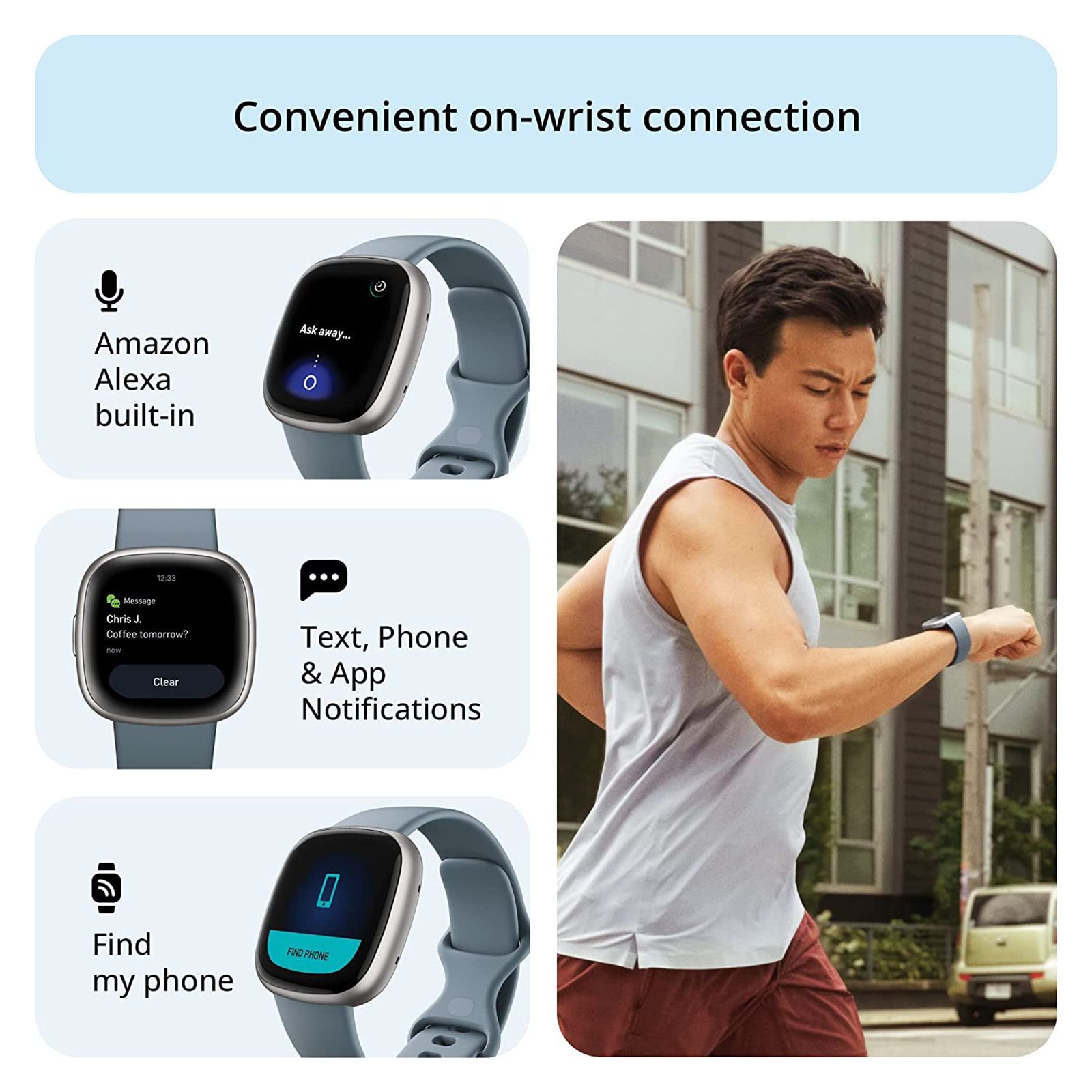 fitbit Versa 4 Smartwatch with Sleep Tools (1.58 Inch Always-On AMOLED Display, Water Resistant, Waterfall Blue Strap)_9