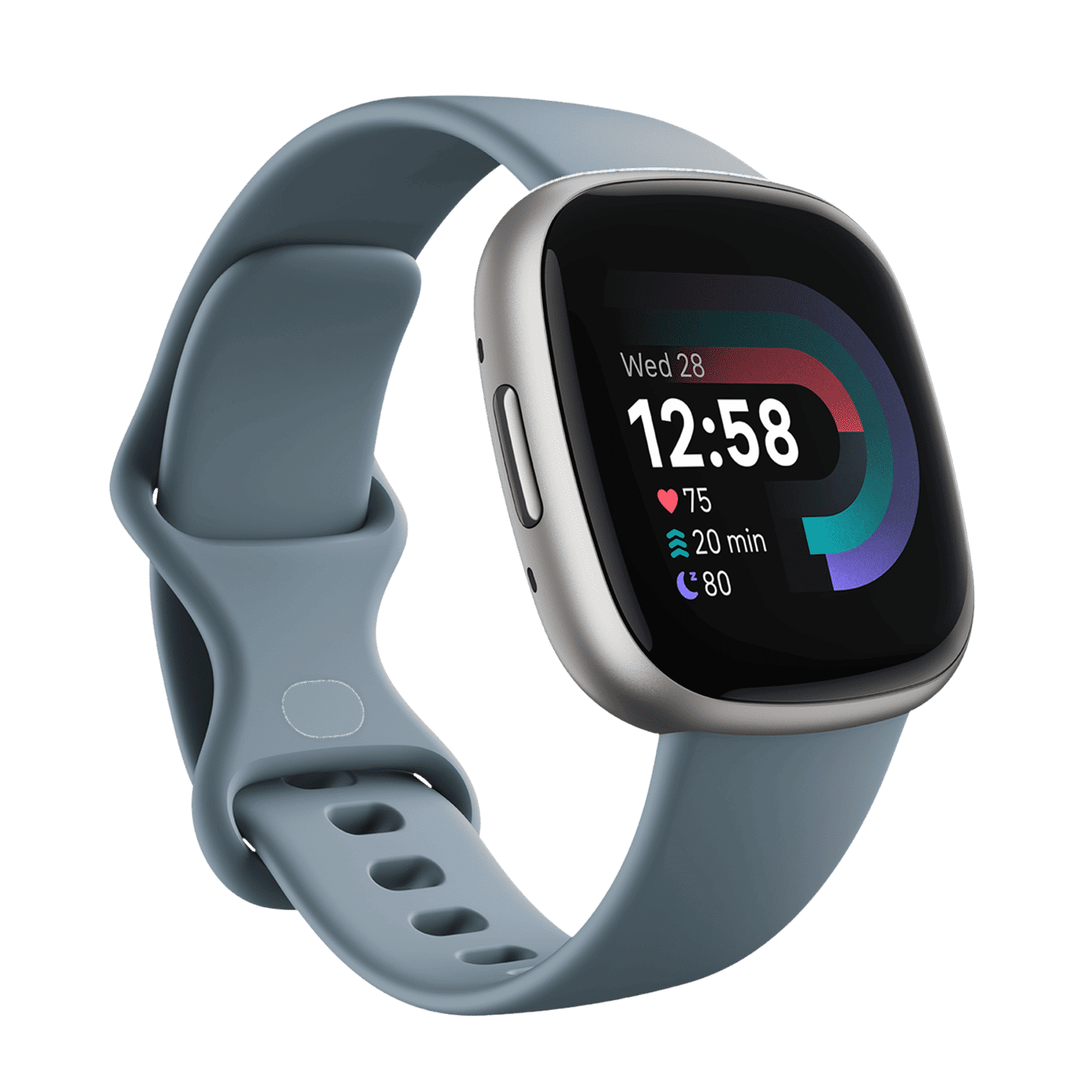 fitbit Versa 4 Smartwatch with Sleep Tools (1.58 Inch Always-On AMOLED Display, Water Resistant, Waterfall Blue Strap)_4