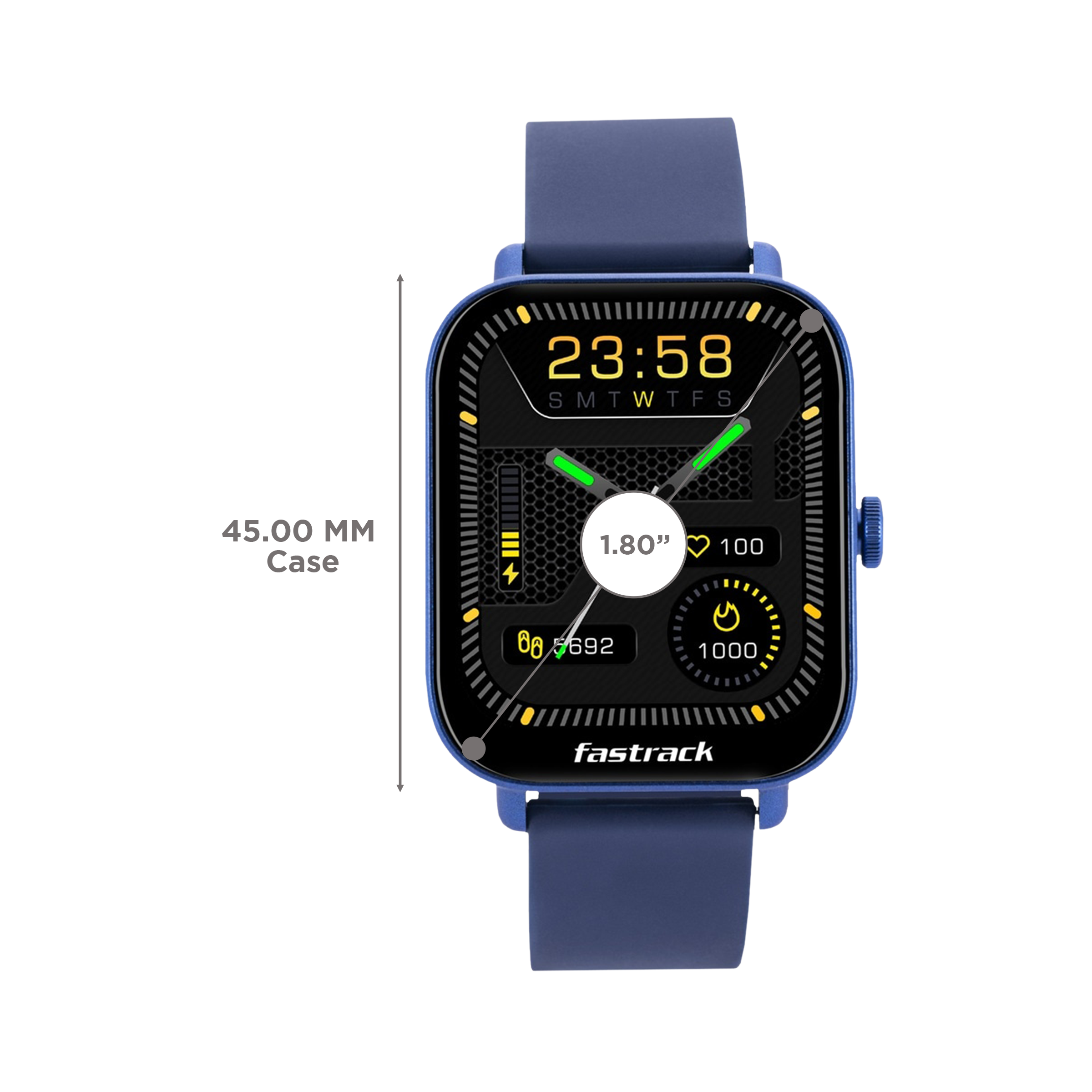 Fastrack Reflex VOX 2.0 Smartwatch with Bluetooth Calling (45mm TFT-LED Display, IP68 Water Resistant, Dark Blue Strap) Fastrack Reflex VOX 2.0 Smartwatch with Bluetooth Calling (45mm TFT-LED Display, IP68 Water Resistant, Dark Blue Strap)_3