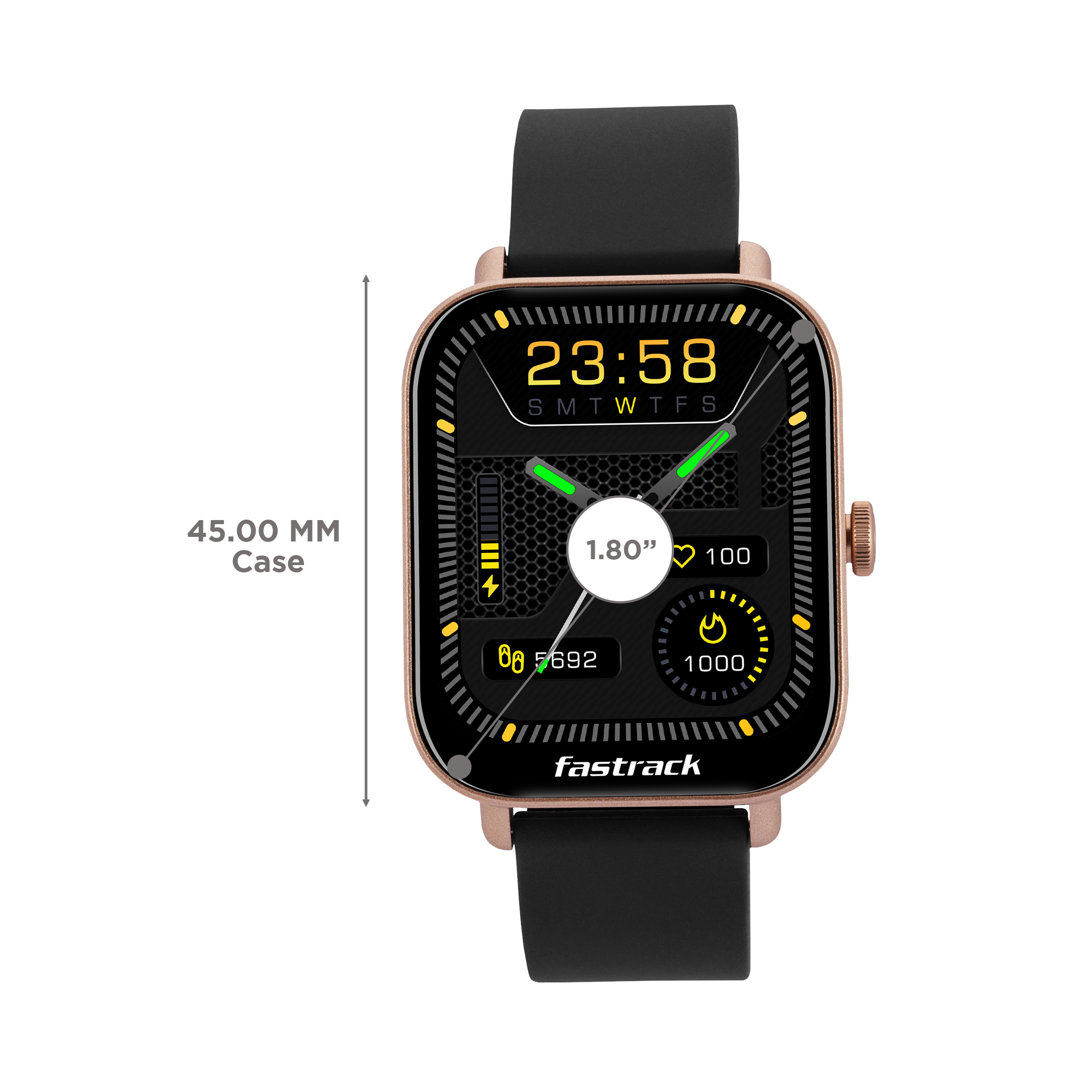 Fastrack Reflex VOX 2.0 Smartwatch with Bluetooth Calling (45mm TFT-LED Display, IP68 Water Resistant, Black Strap)_3