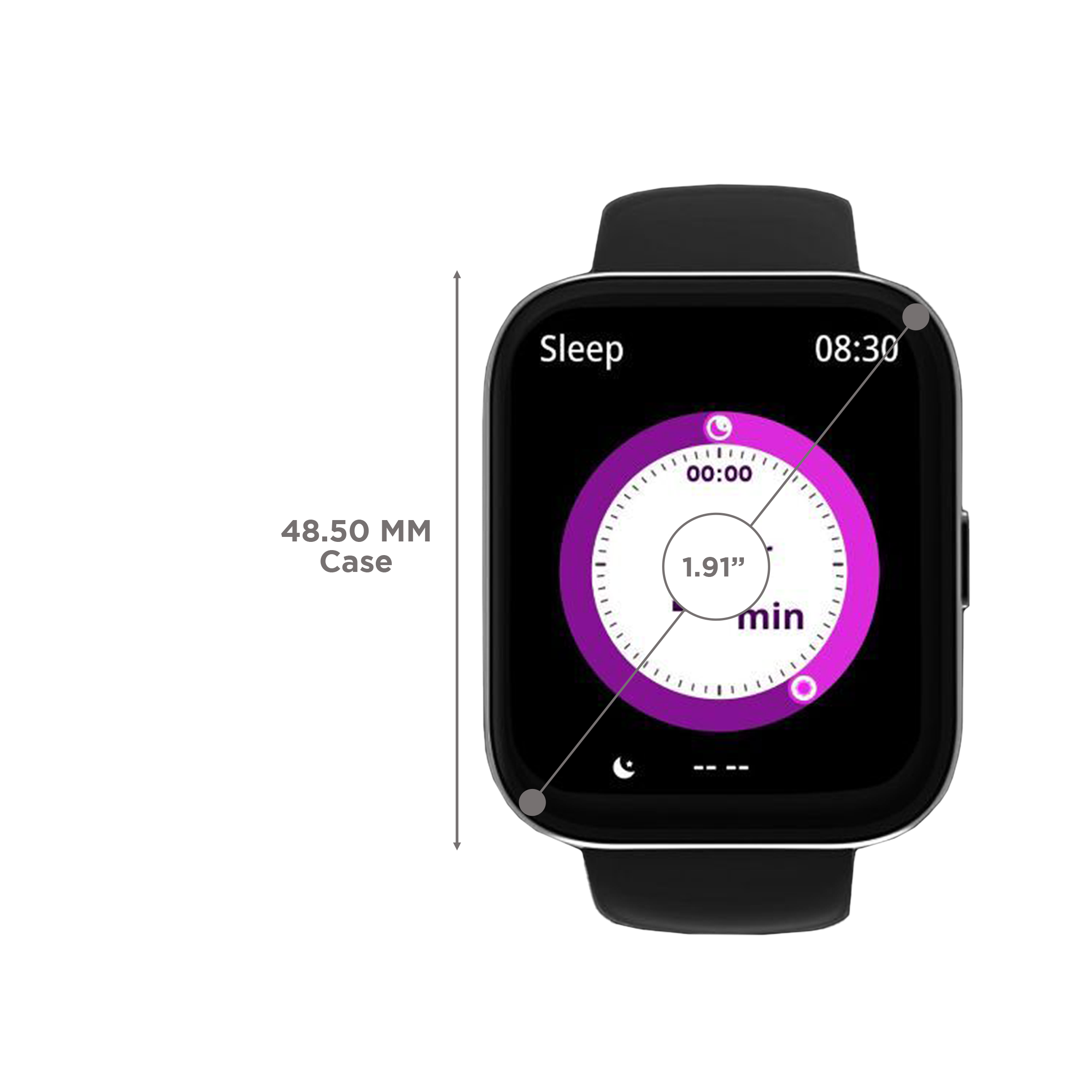 FIRE-BOLTT Celcius BSW059 Smartwatch with Activity Tracker (48.5mm Display, IP67 Water Resistant, Black Strap)_3