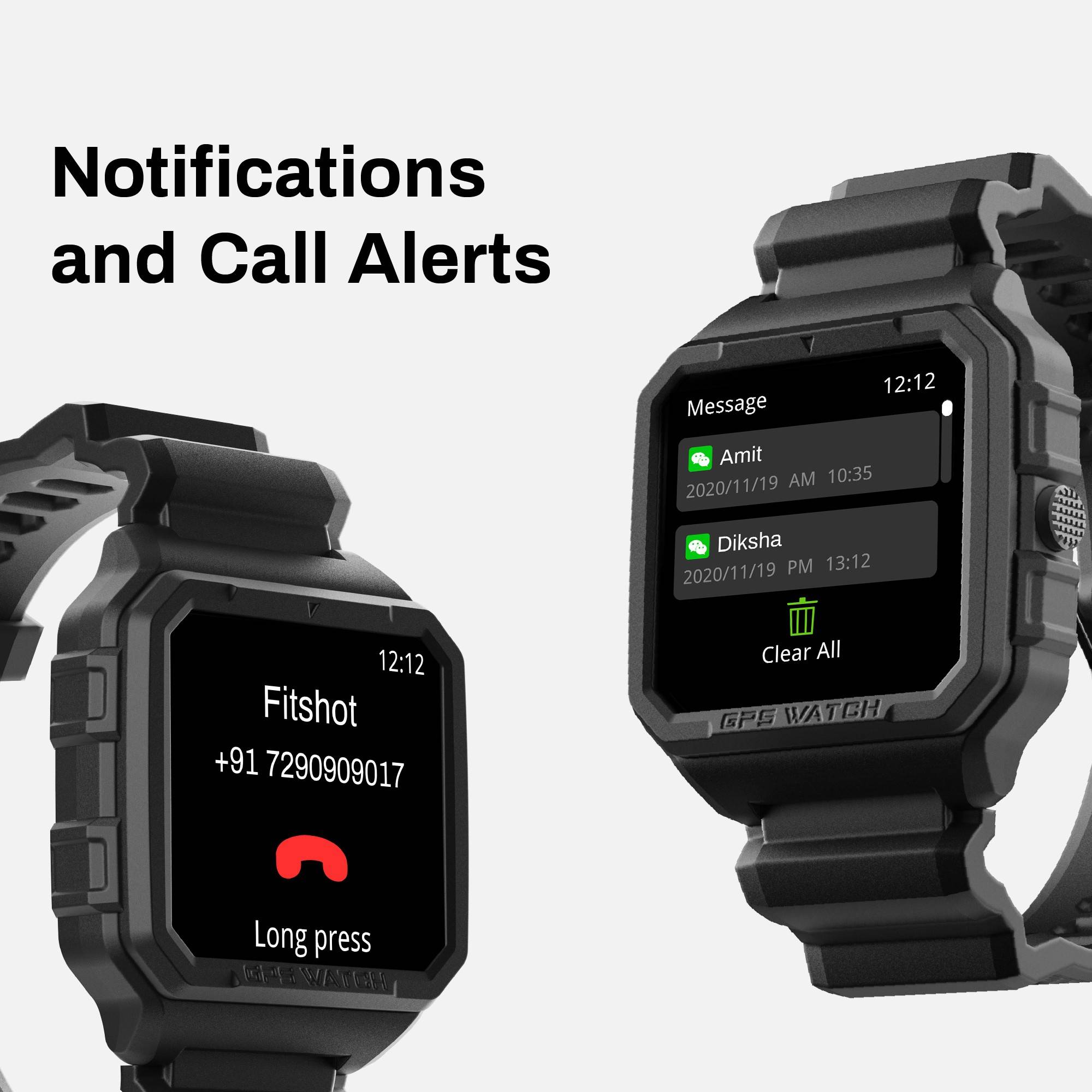 Fitshot Axis Smartwatch with Activity Tracker (38.6mm Cosmic Display, 5ATM Water Resistant, Black Strap)_10