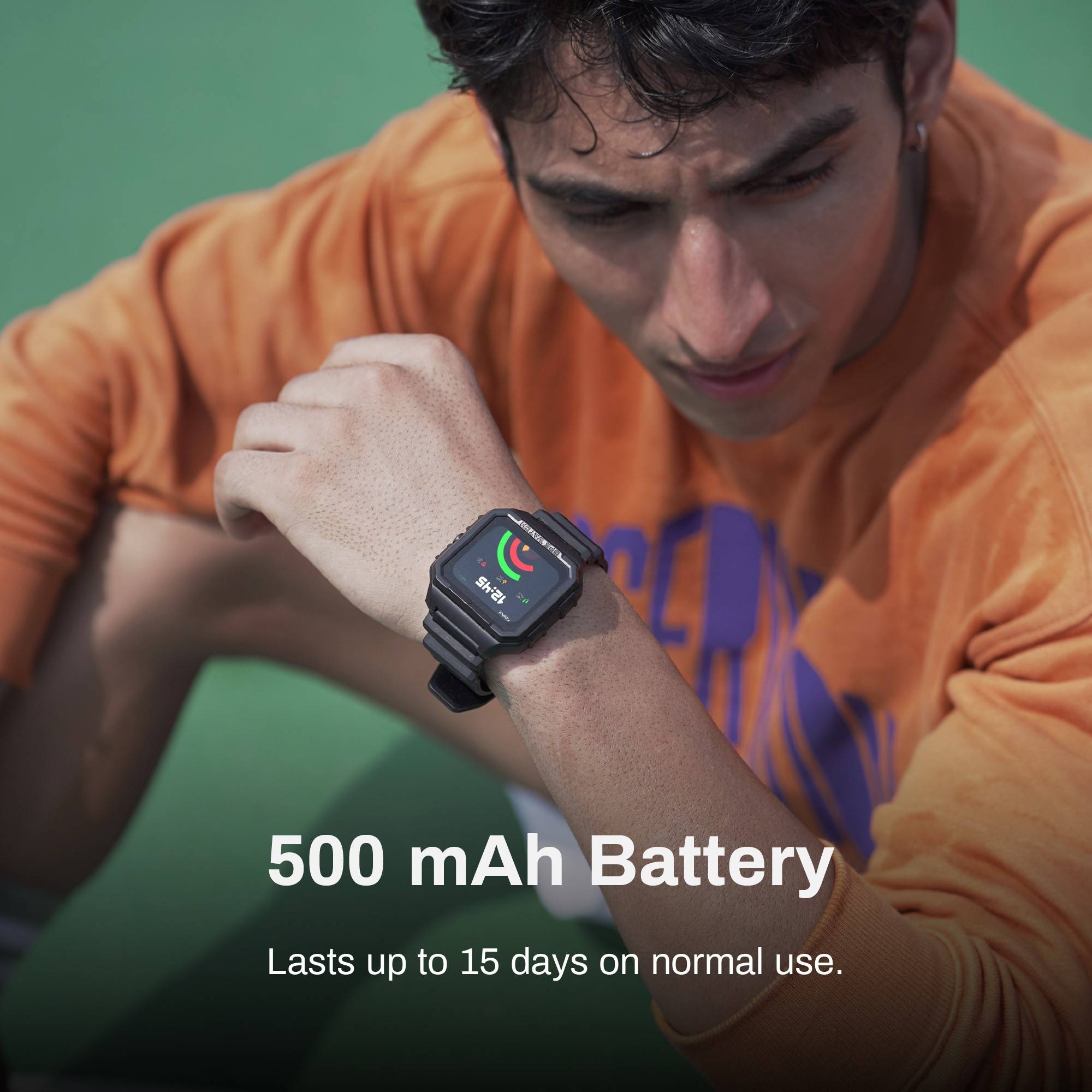 Fitshot Axis Smartwatch with Activity Tracker (38.6mm Cosmic Display, 5ATM Water Resistant, Black Strap)_12