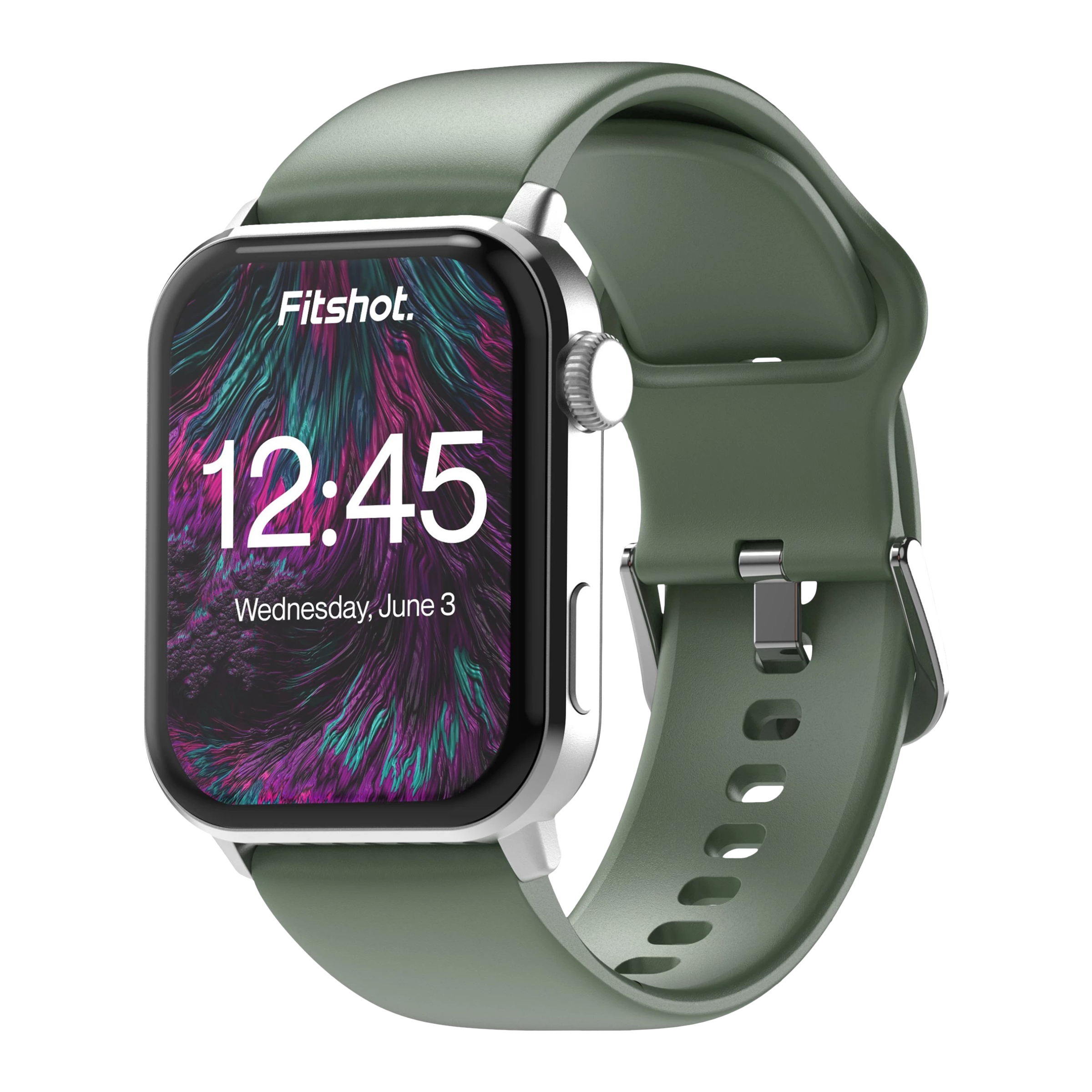 Fitshot Crystal Smartwatch with Bluetooth Calling (45.72mm AMOLED Display, IP68 Water Resistant, Seam Foam Green Strap) Fitshot Crystal Smartwatch with Bluetooth Calling (45.72mm AMOLED Display, IP68 Water Resistant, Seam Foam Green Strap)_1