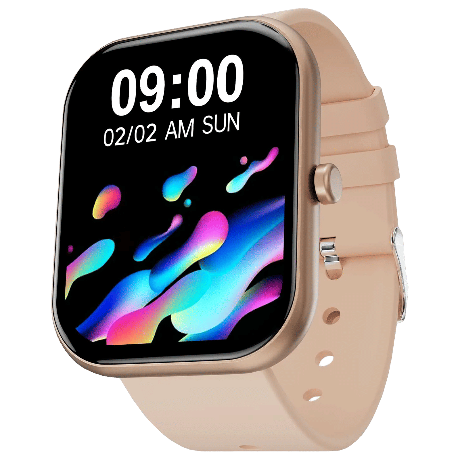 FIRE-BOLTT Dazzle Plus BSW037 Smartwatch with Activity Tracker (46mm HD Display, IP68 Water Resistant, Beige Strap)_1