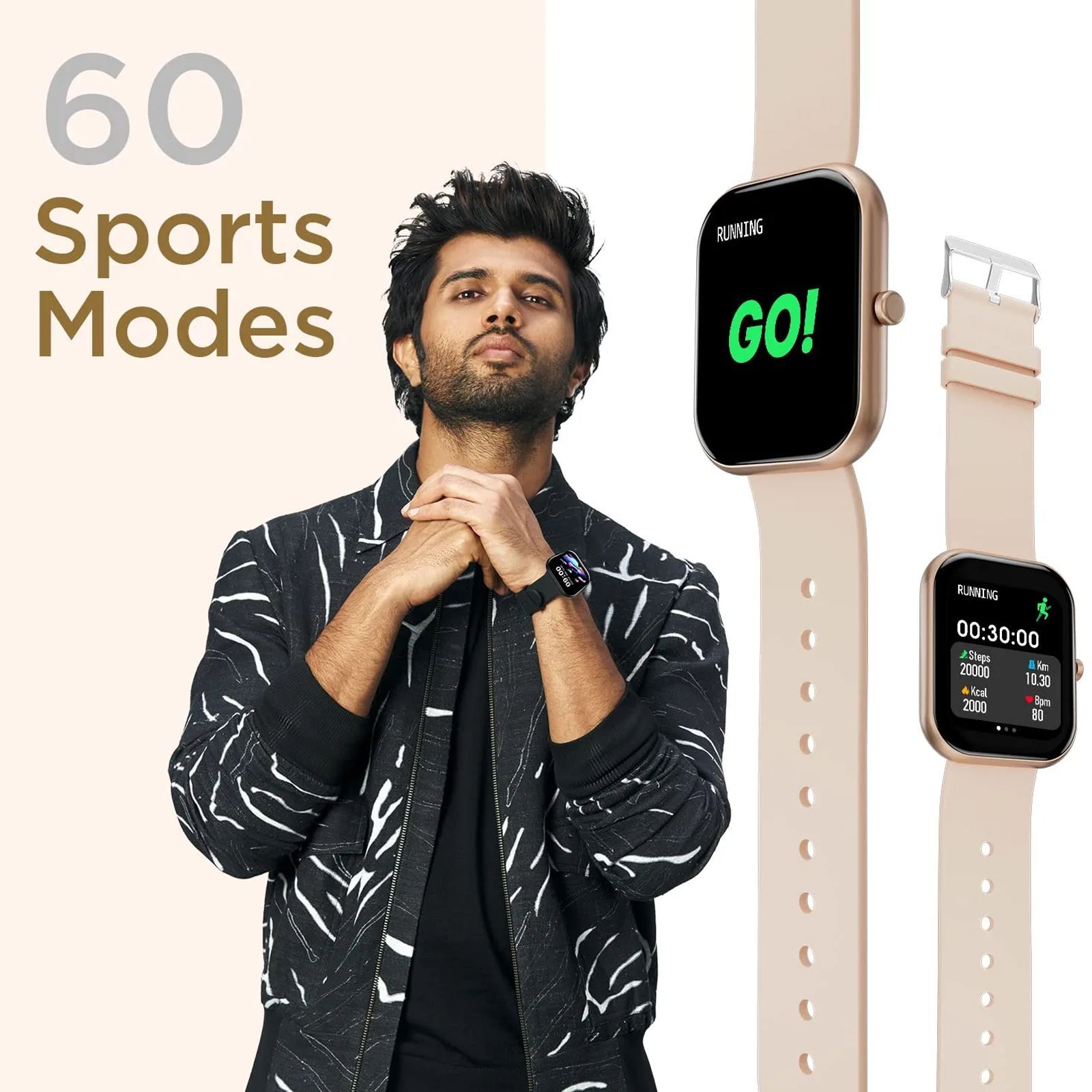 FIRE-BOLTT Dazzle Plus BSW037 Smartwatch with Activity Tracker (46mm HD Display, IP68 Water Resistant, Beige Strap)_7